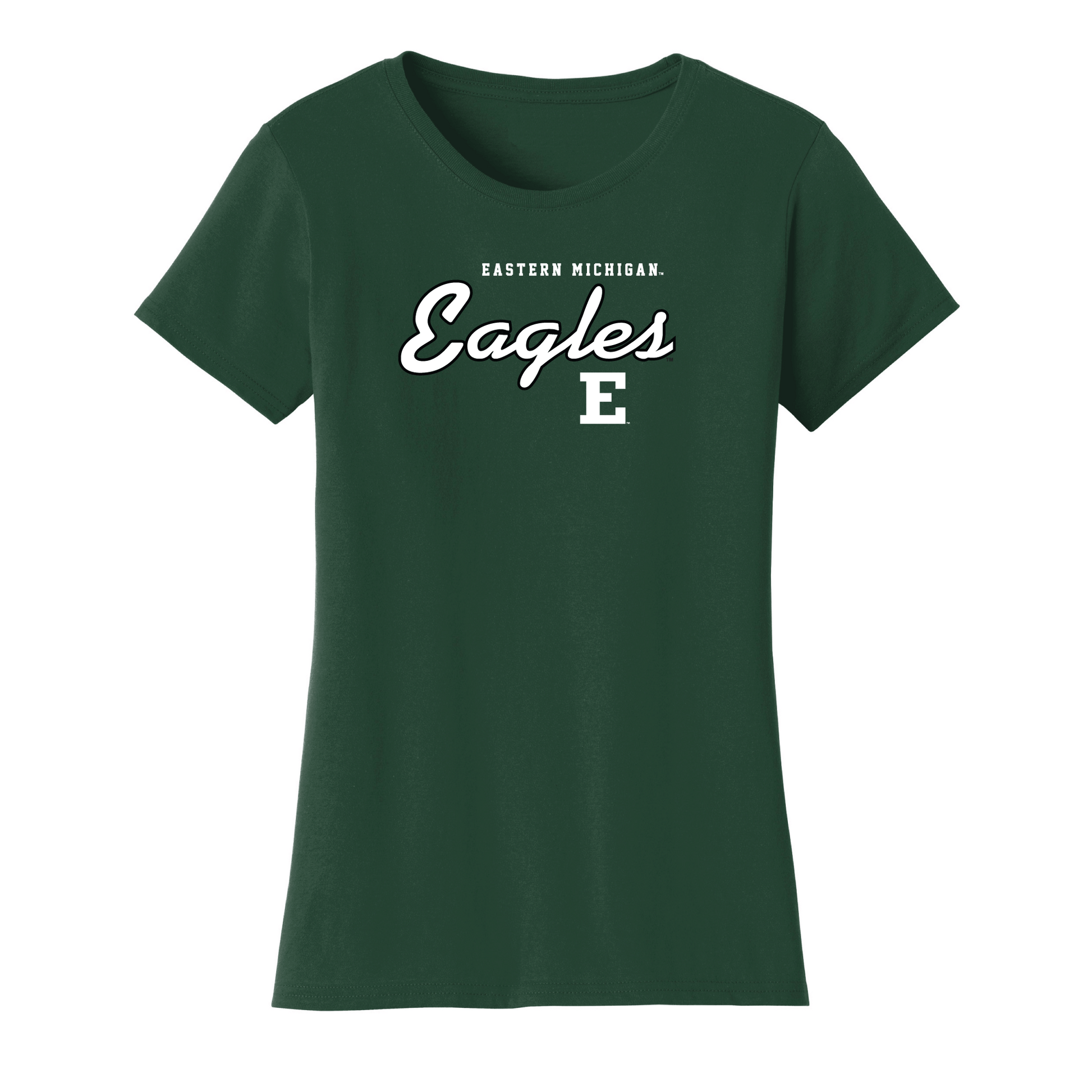 Eastern Michigan University Eagles Machine Script Womens T-Shirt