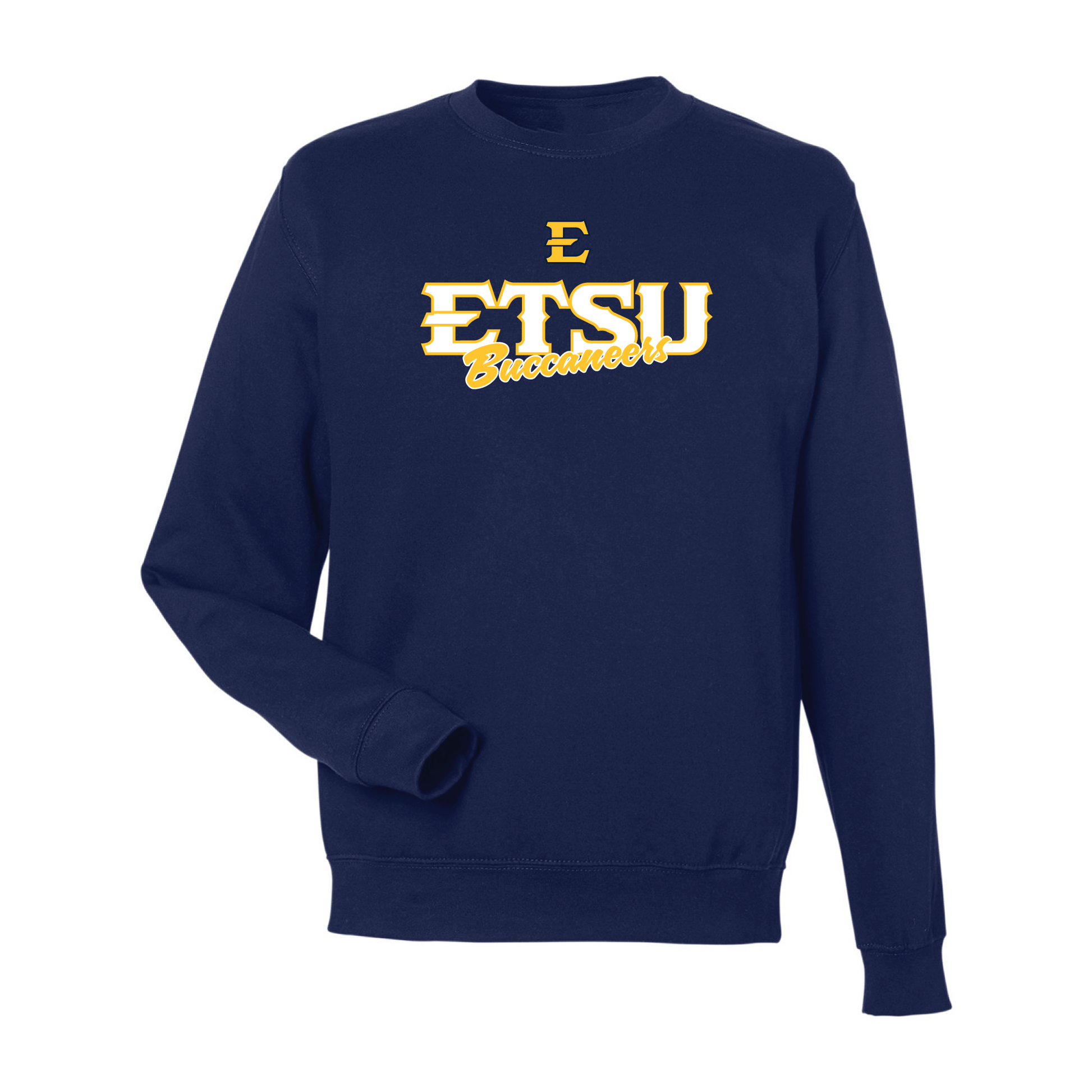 East Tennessee State University Buccaneers Campus Script Crewneck Sweatshirt Fleece