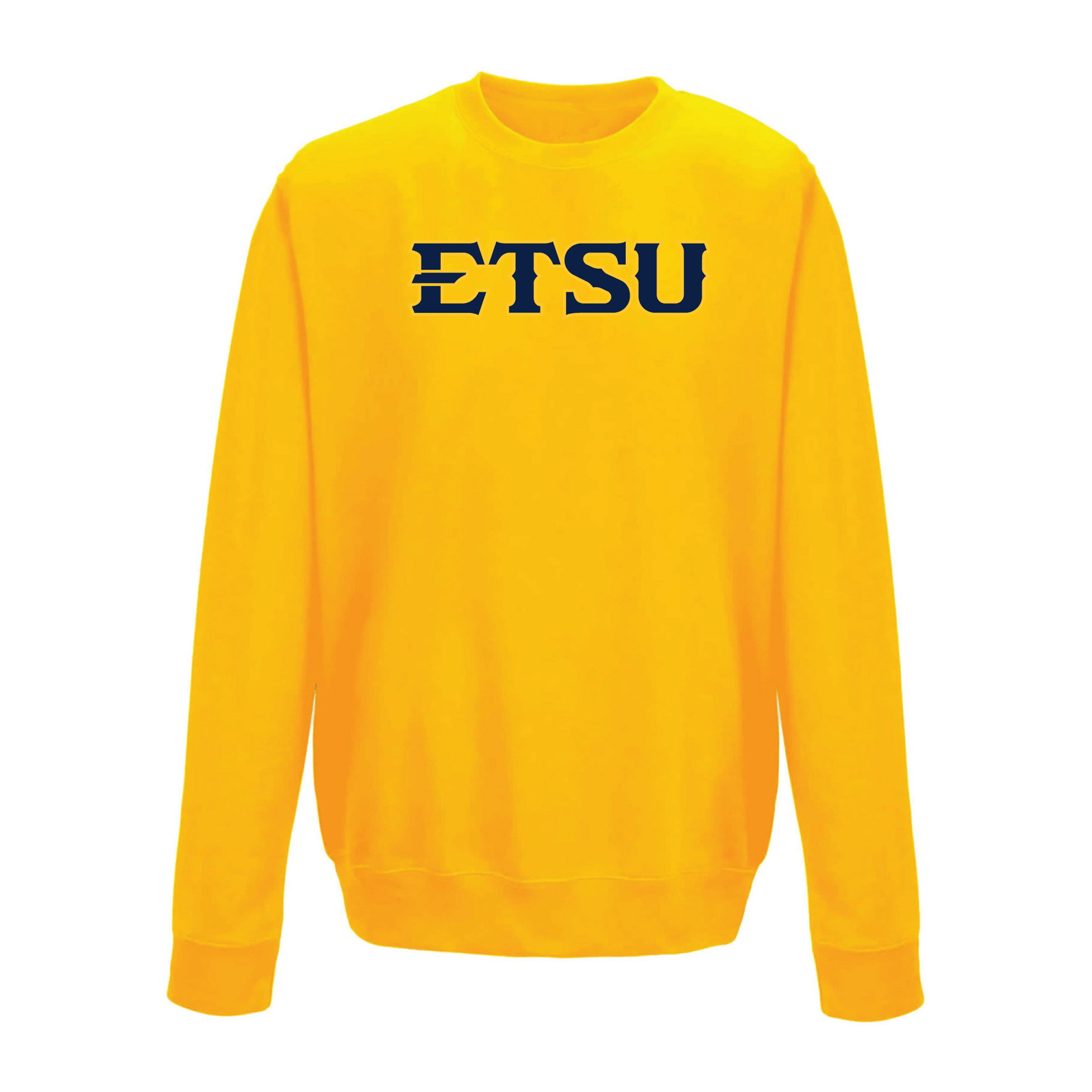 East Tennessee State University Buccaneers Block Crewneck Sweatshirt Fleece