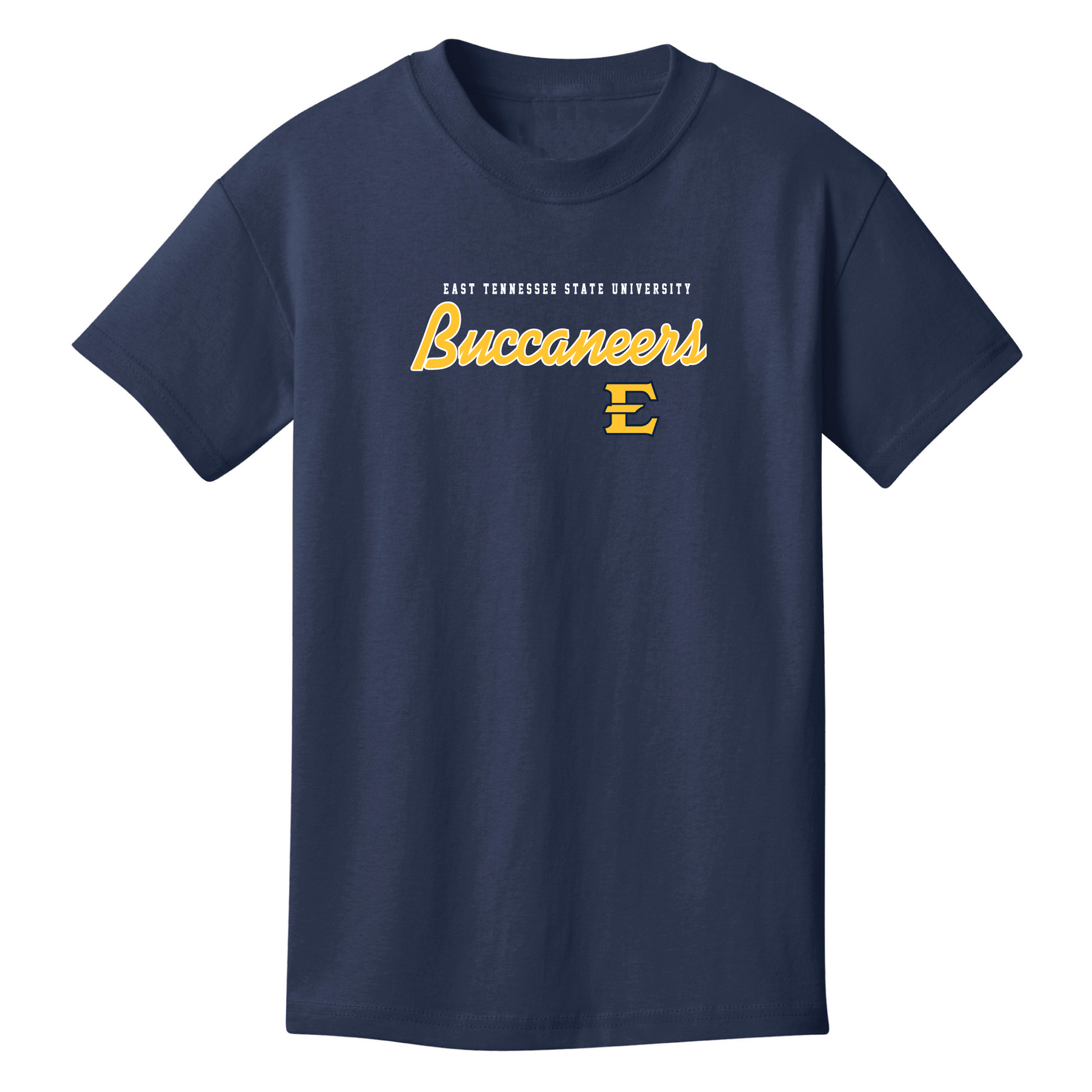 East Tennessee State University Buccaneers Machine Script Youth T-shirt