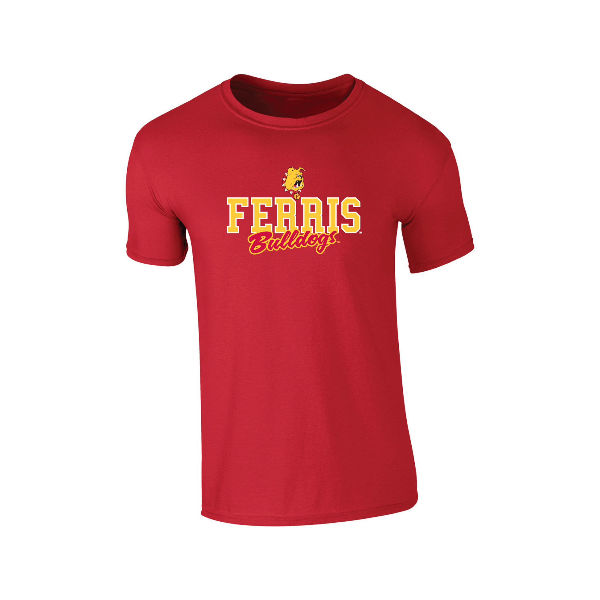 Ferris State University Bulldogs Campus Script Adult T-Shirt