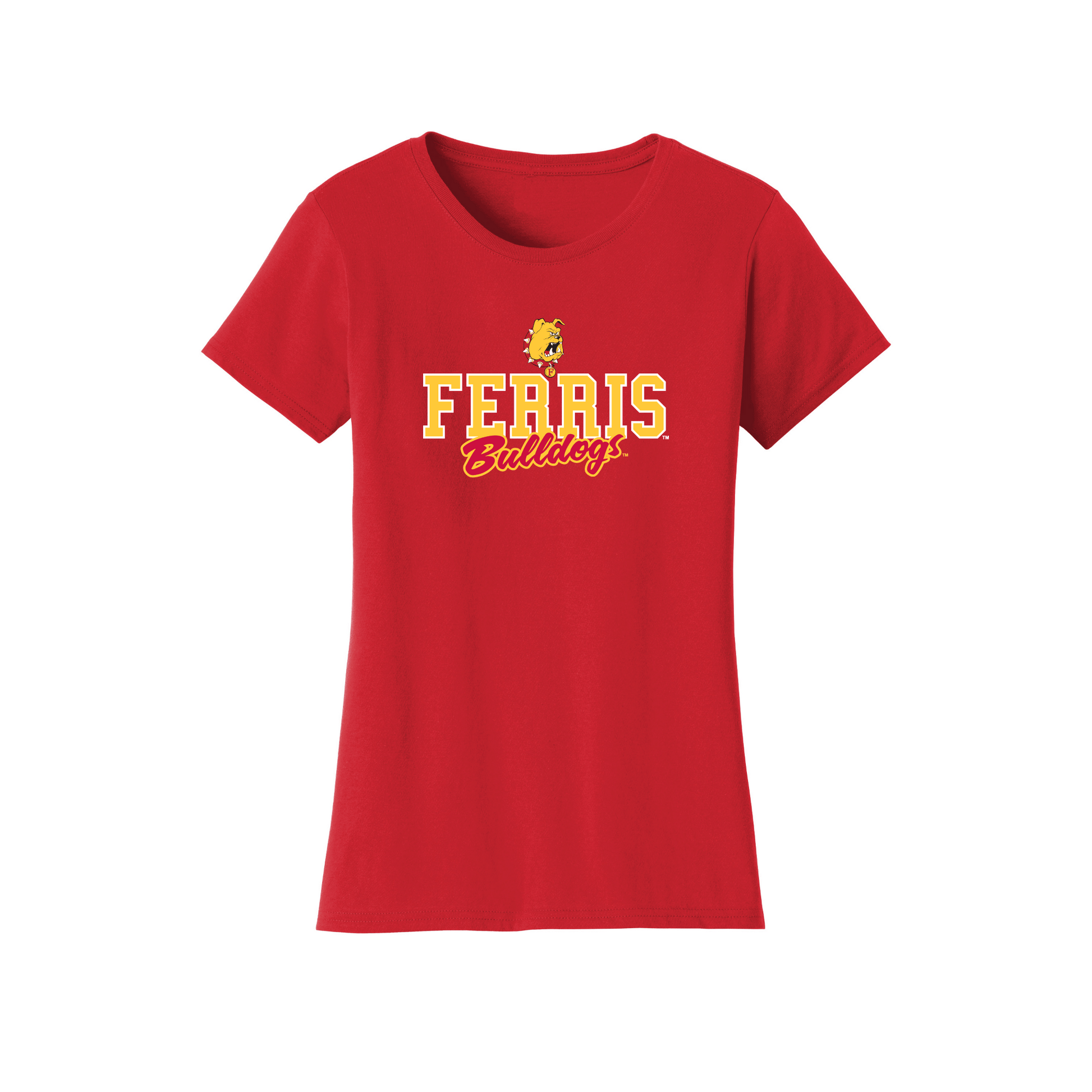 Ferris State University Bulldogs Campus Script Womens T-Shirt