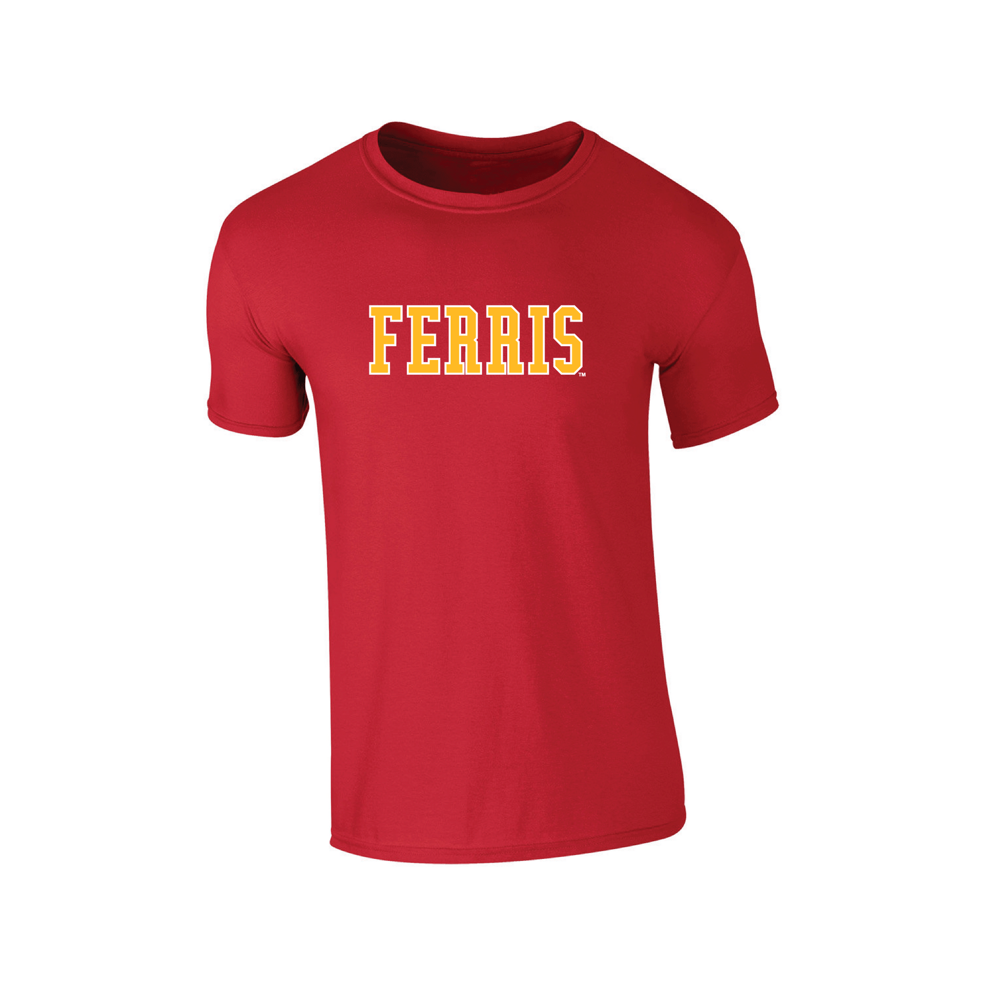 Ferris State University Bulldogs Block Adult T-Shirt