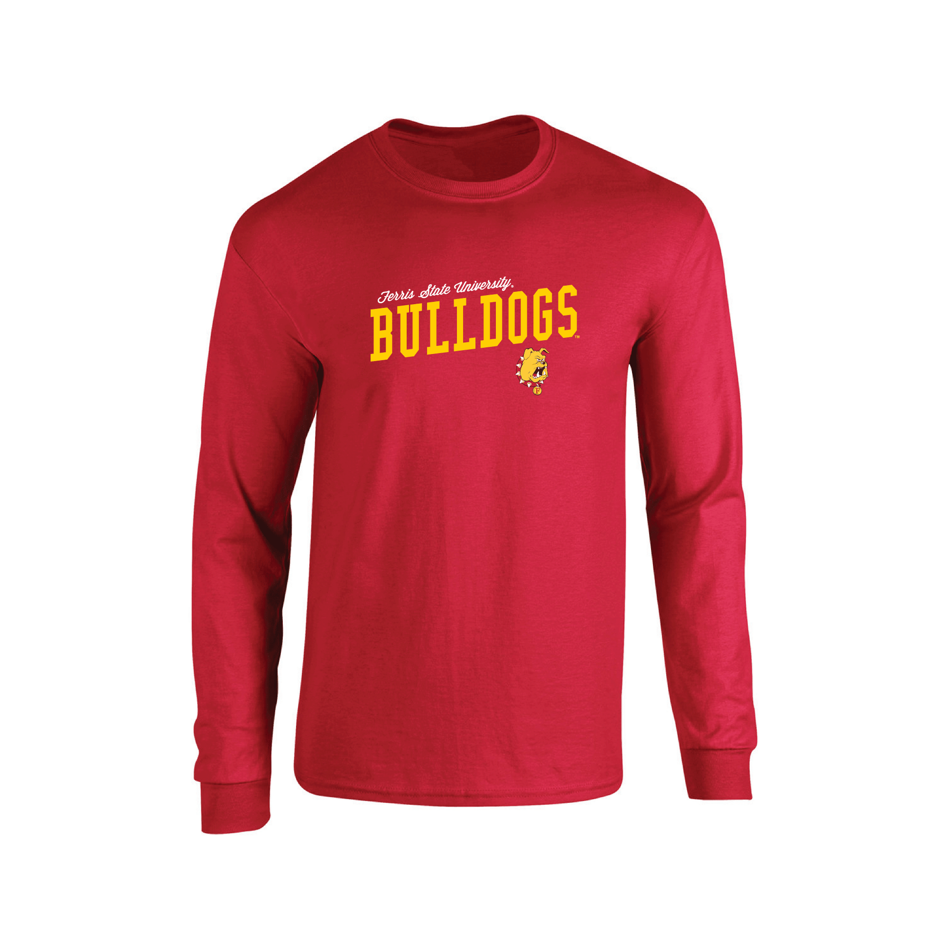 Ferris State University Bulldogs Uphill Victory Adult Long Sleeve T-Shirt
