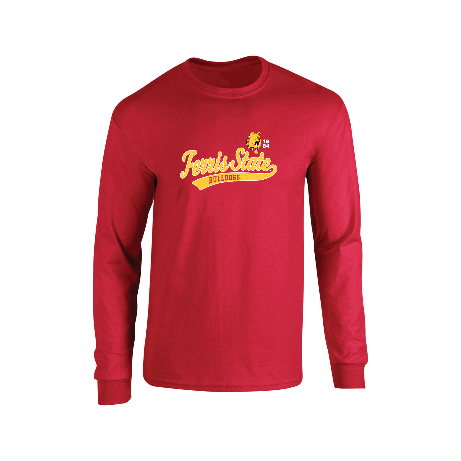 Ferris State University Bulldogs Old School Adult Long Sleeve T-Shirt