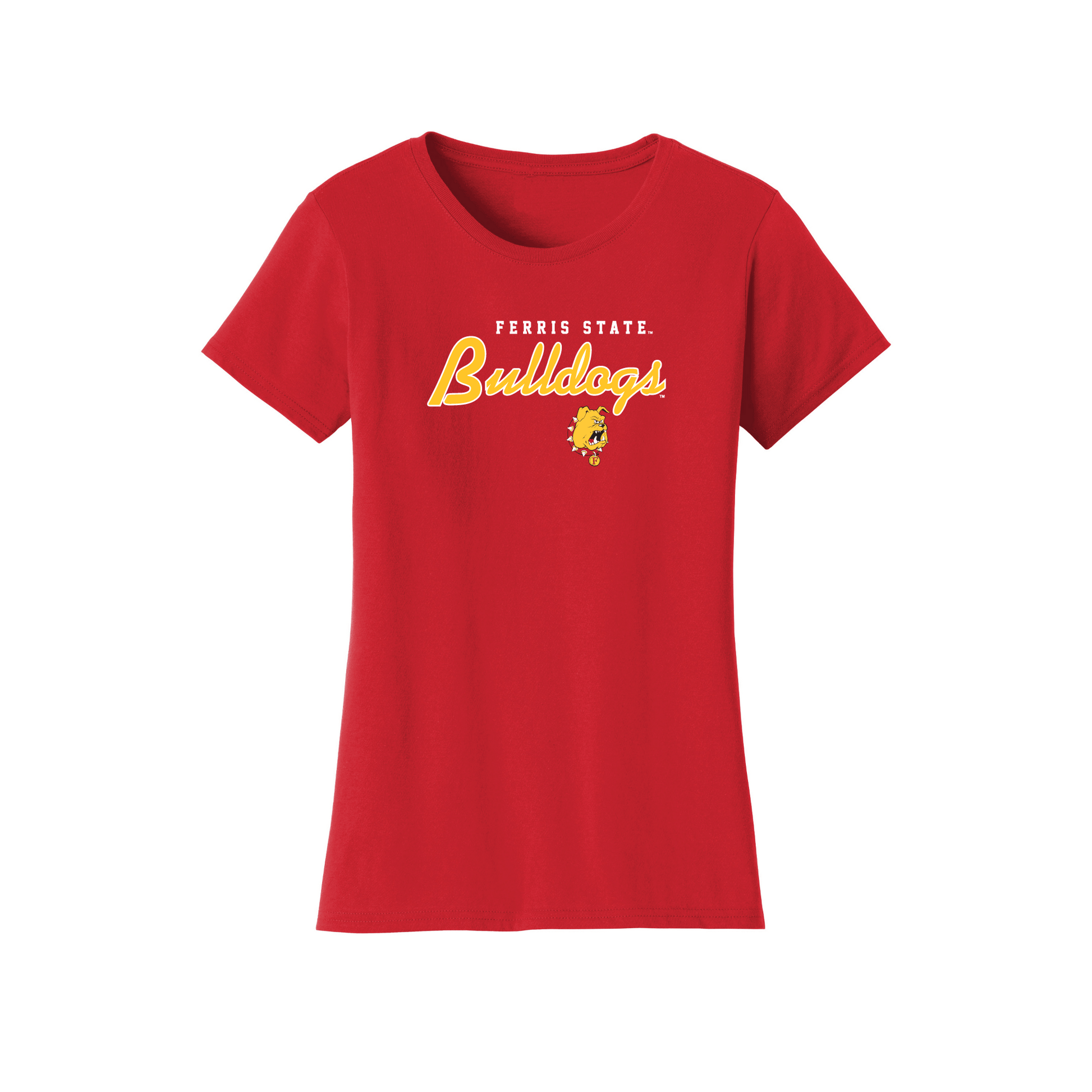 Ferris State University Bulldogs Machine Script Womens T-Shirt