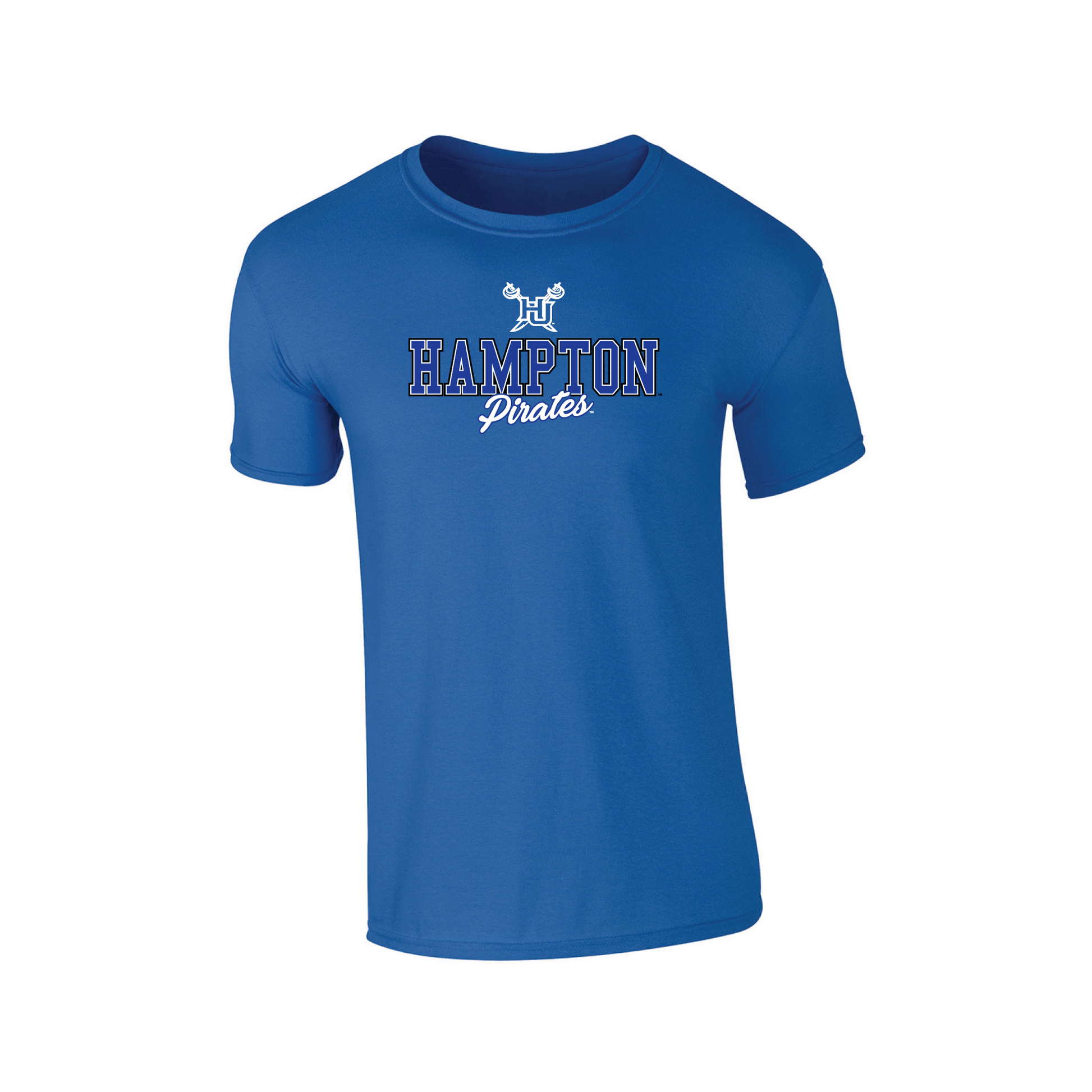 Hampton University Pirates Campus Script Adult T-Shirt