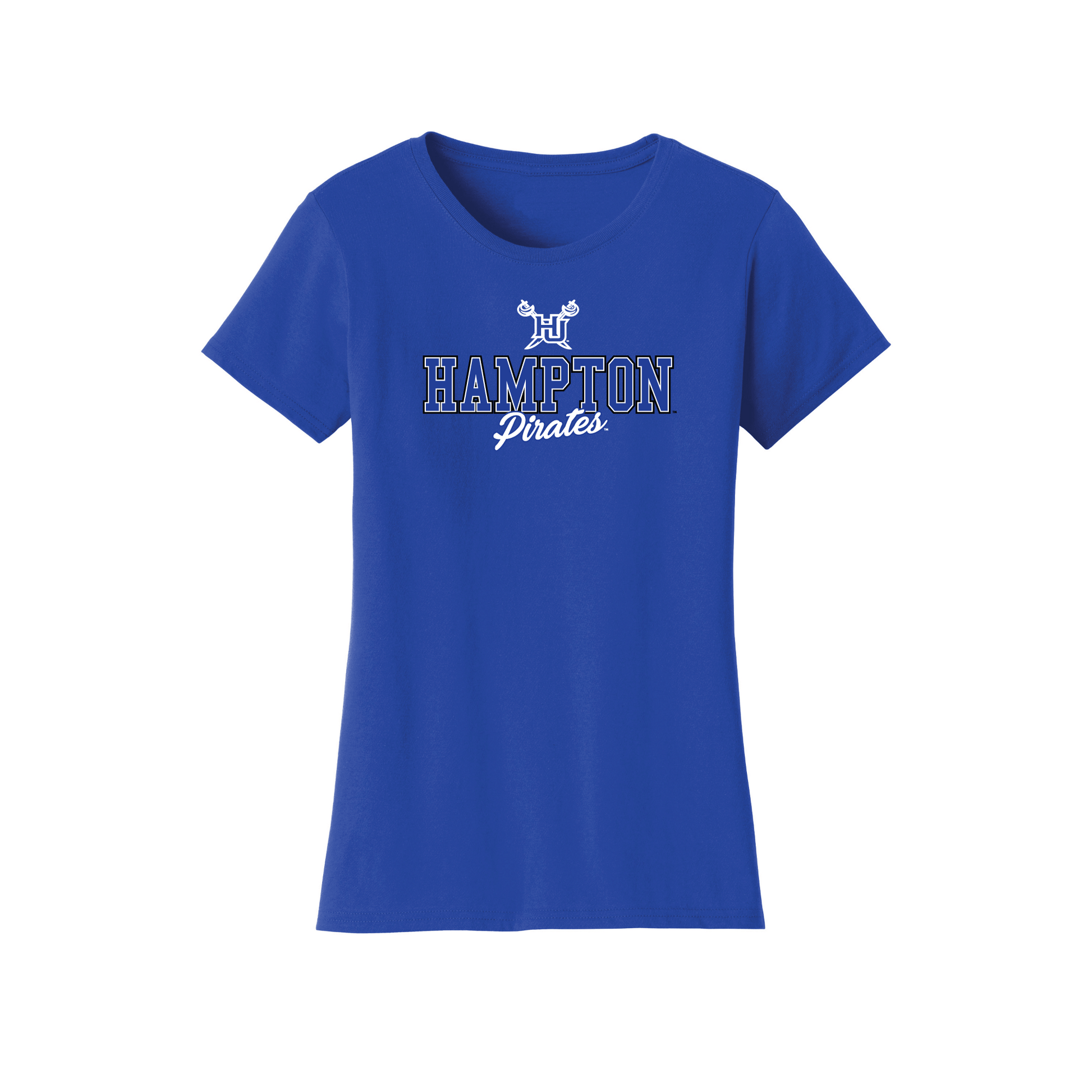 Hampton University Pirates Campus Script Womens T-Shirt