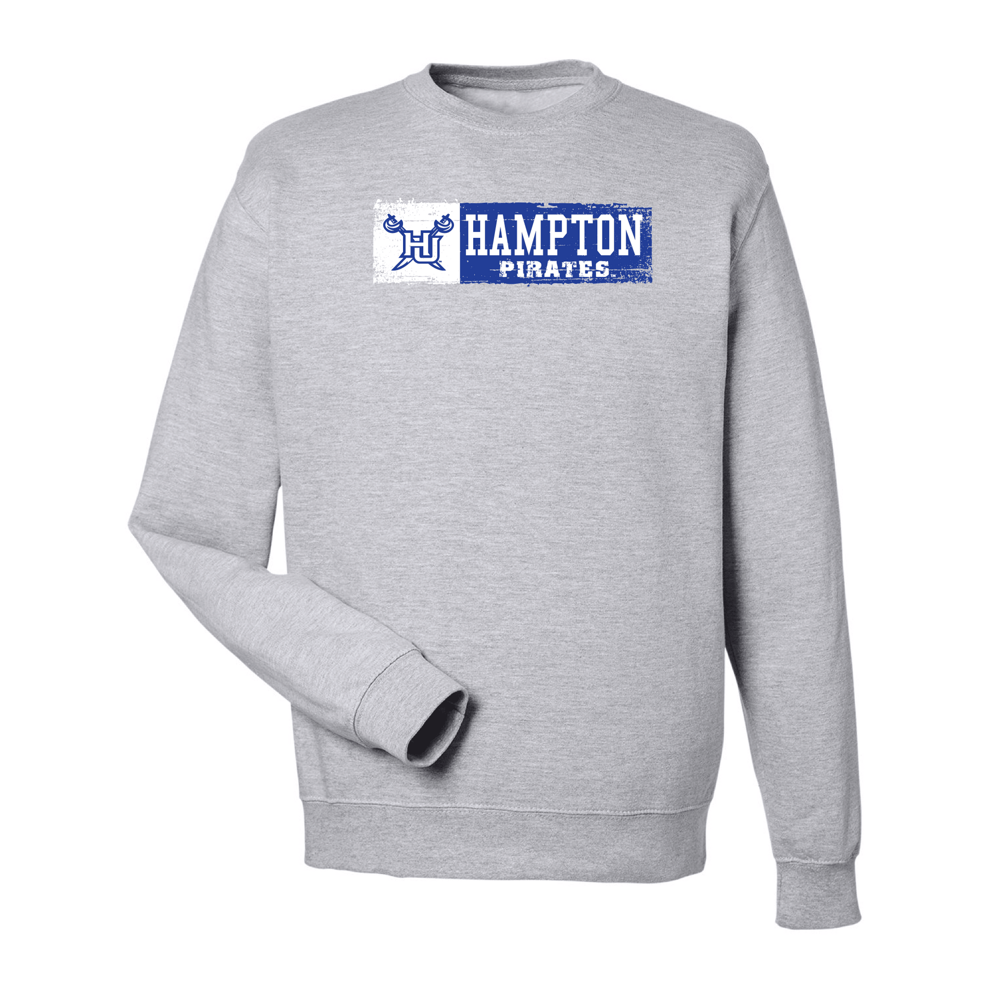 Hampton University Pirates Sticker Crewneck Sweatshirt