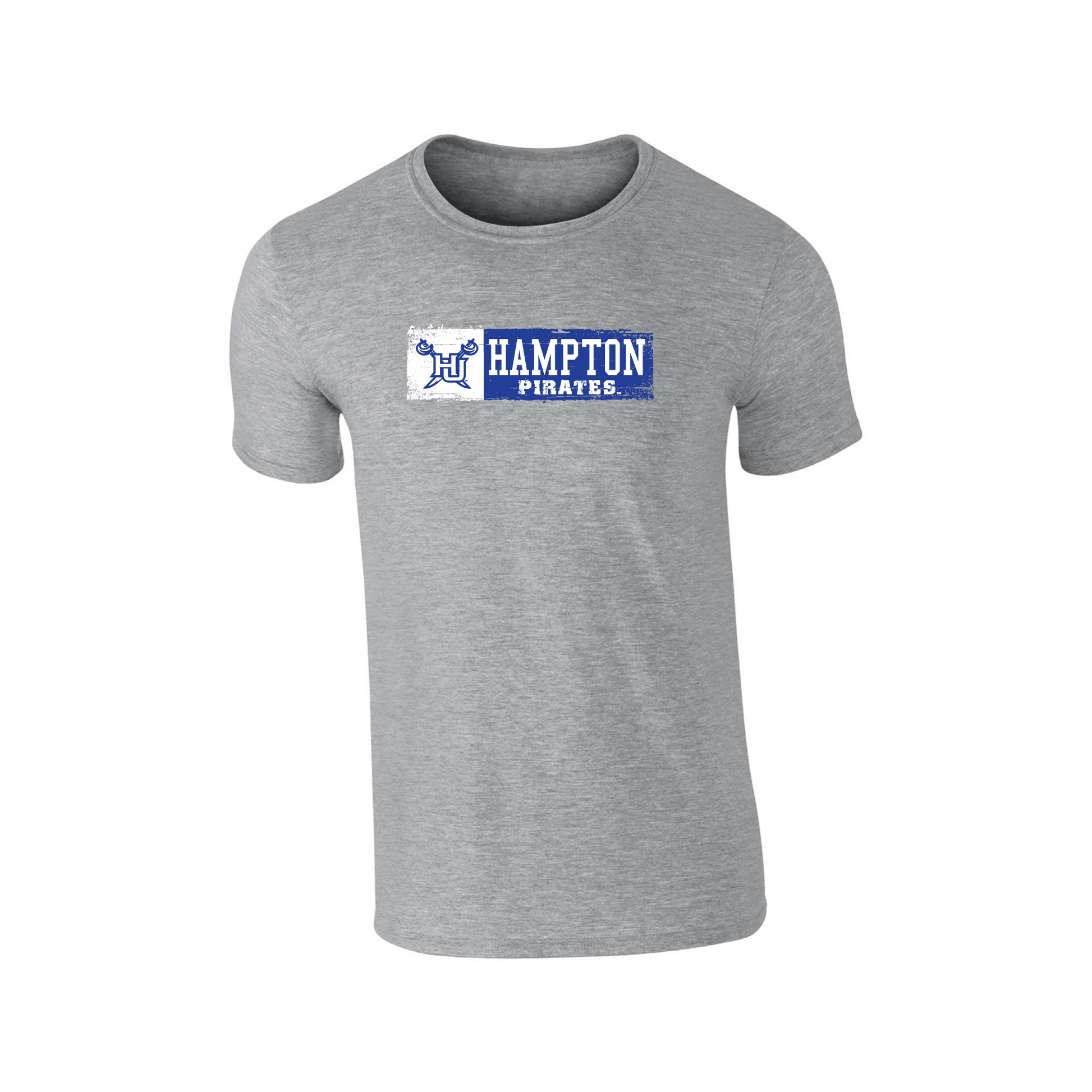 Hampton University Pirates Sticker Adult T-Shirt