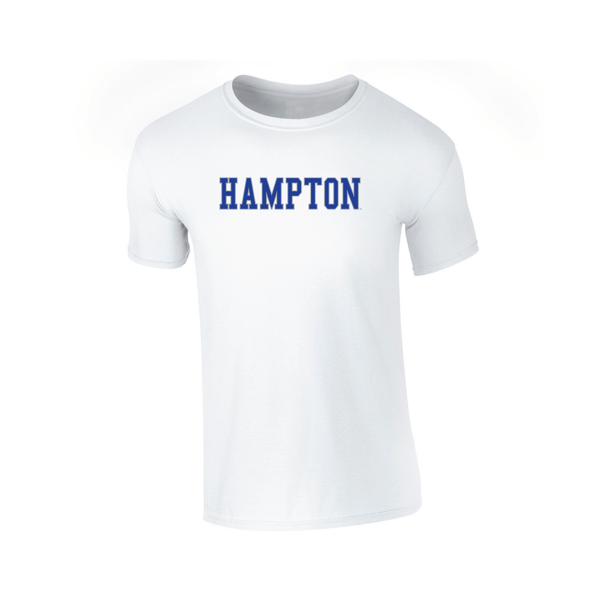 Hampton University Pirates Block Adult T-Shirt