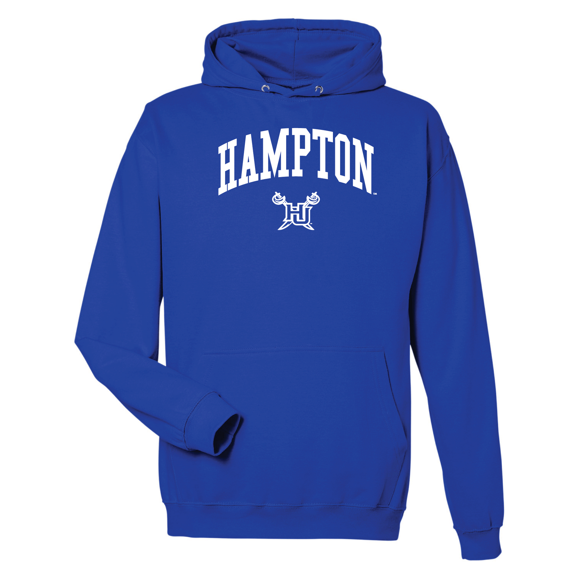 Hampton University Pirates Jumbo Arch Hooded Sweatshirt