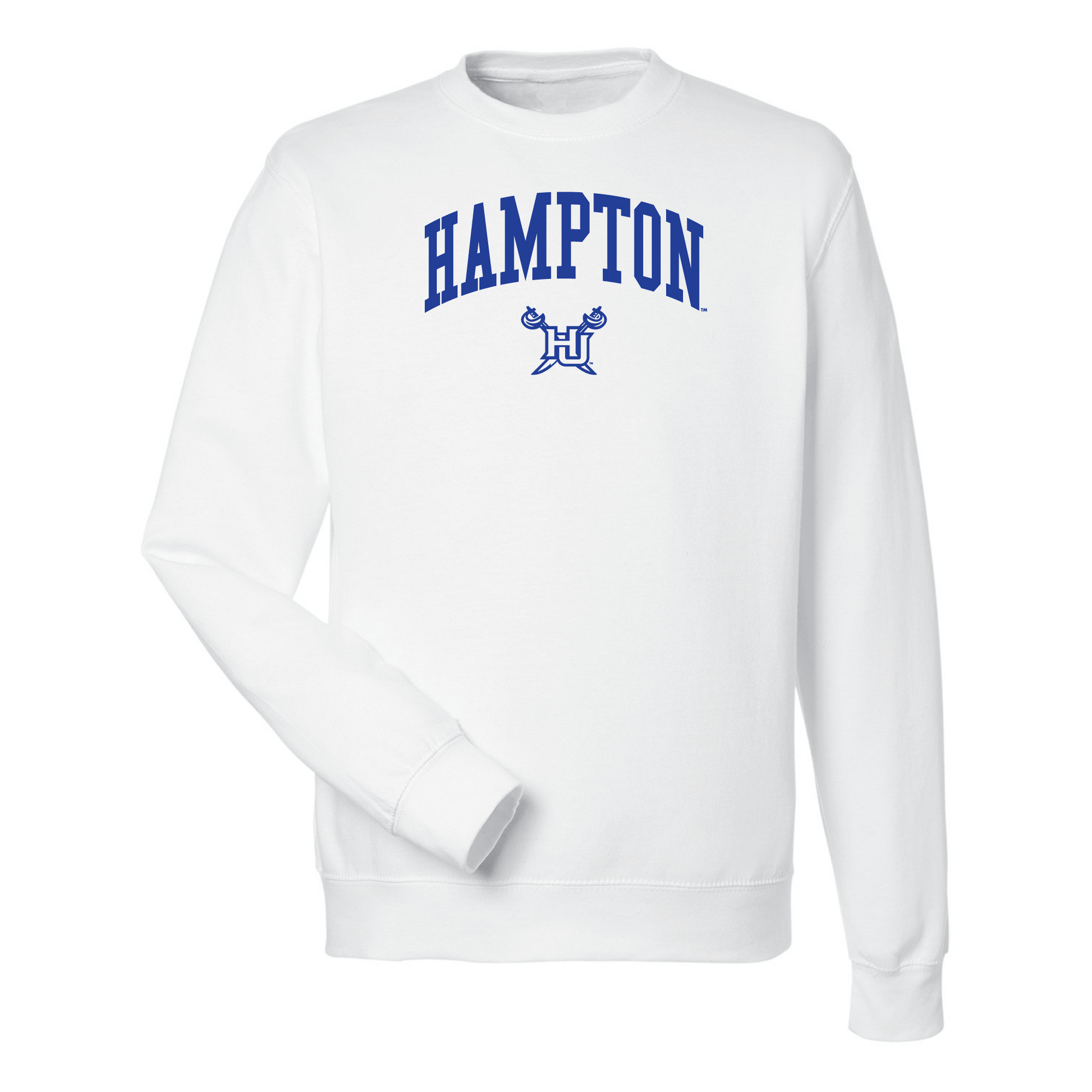 Hampton University Pirates Jumbo Arch Crewneck Sweatshirt