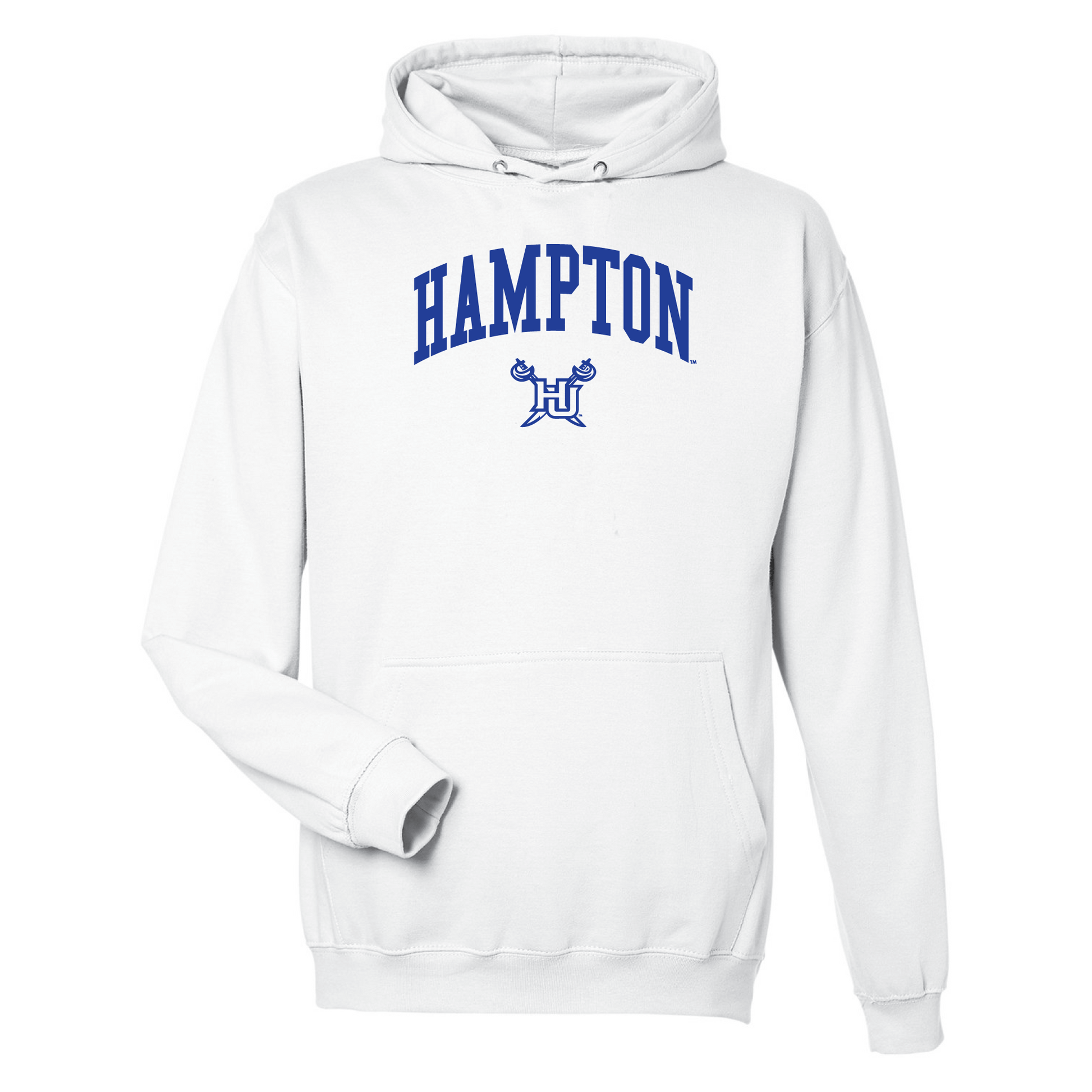 Hampton University Pirates Jumbo Arch Hooded Sweatshirt