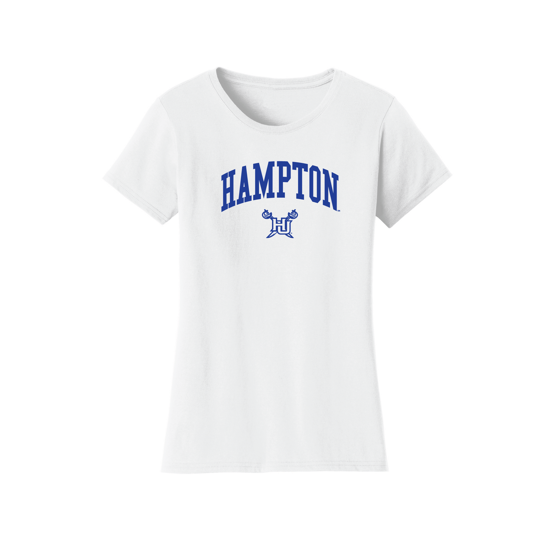 Hampton University Pirates Jumbo Arch Womens T-Shirt