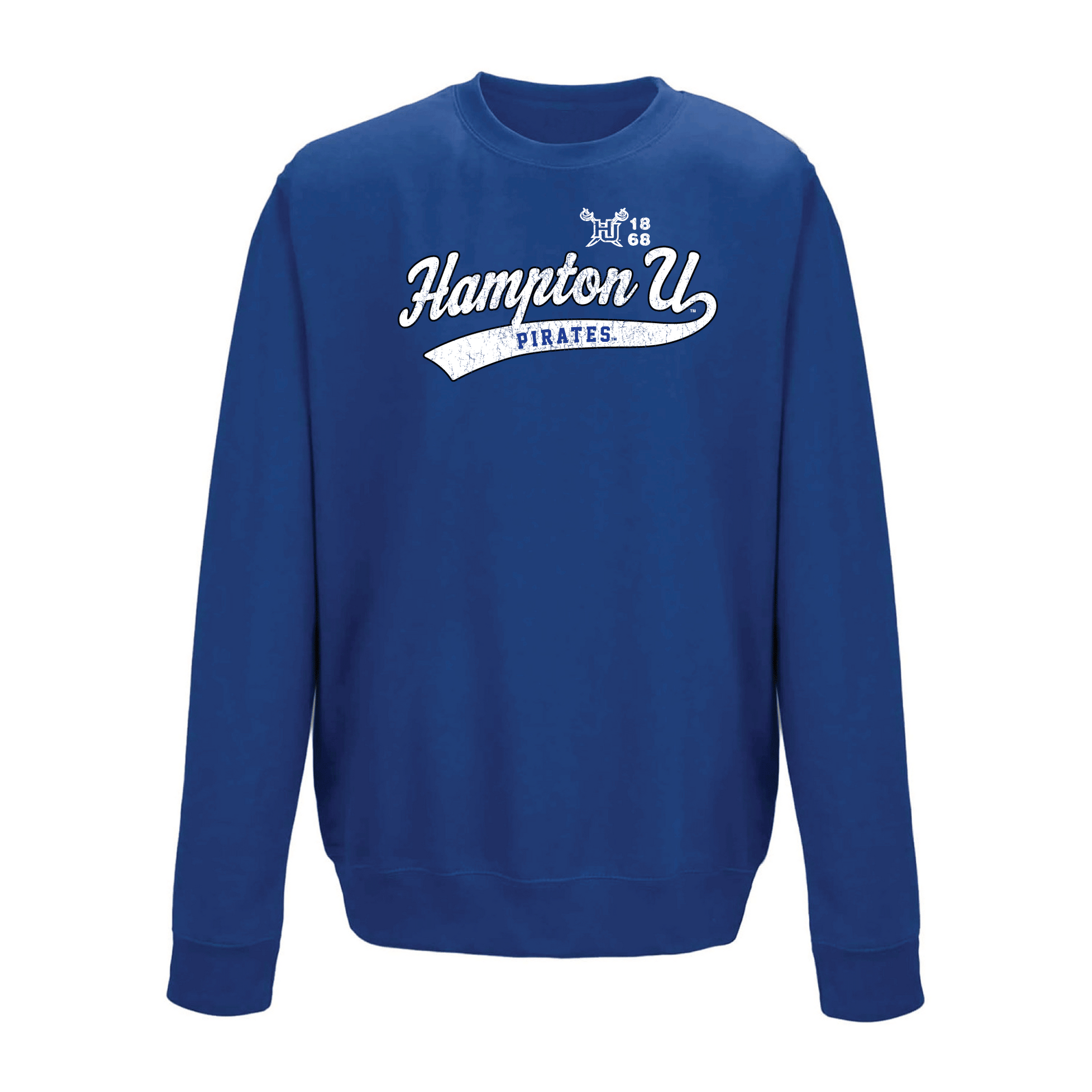 Hampton University Pirates Old School Crewneck Sweatshirt