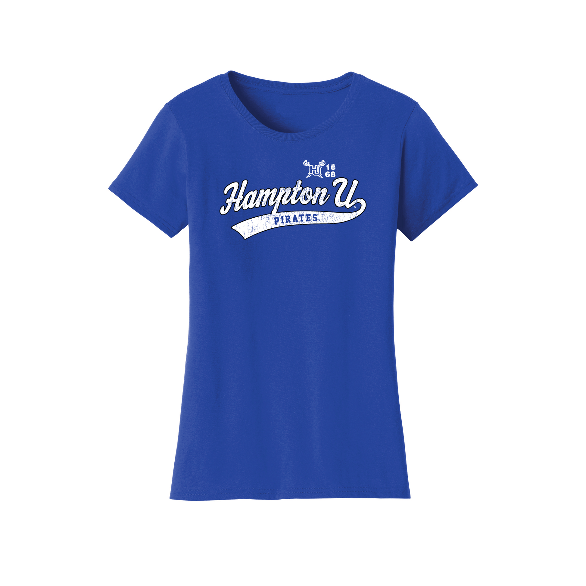 Hampton University Pirates Old School Womens T-Shirt