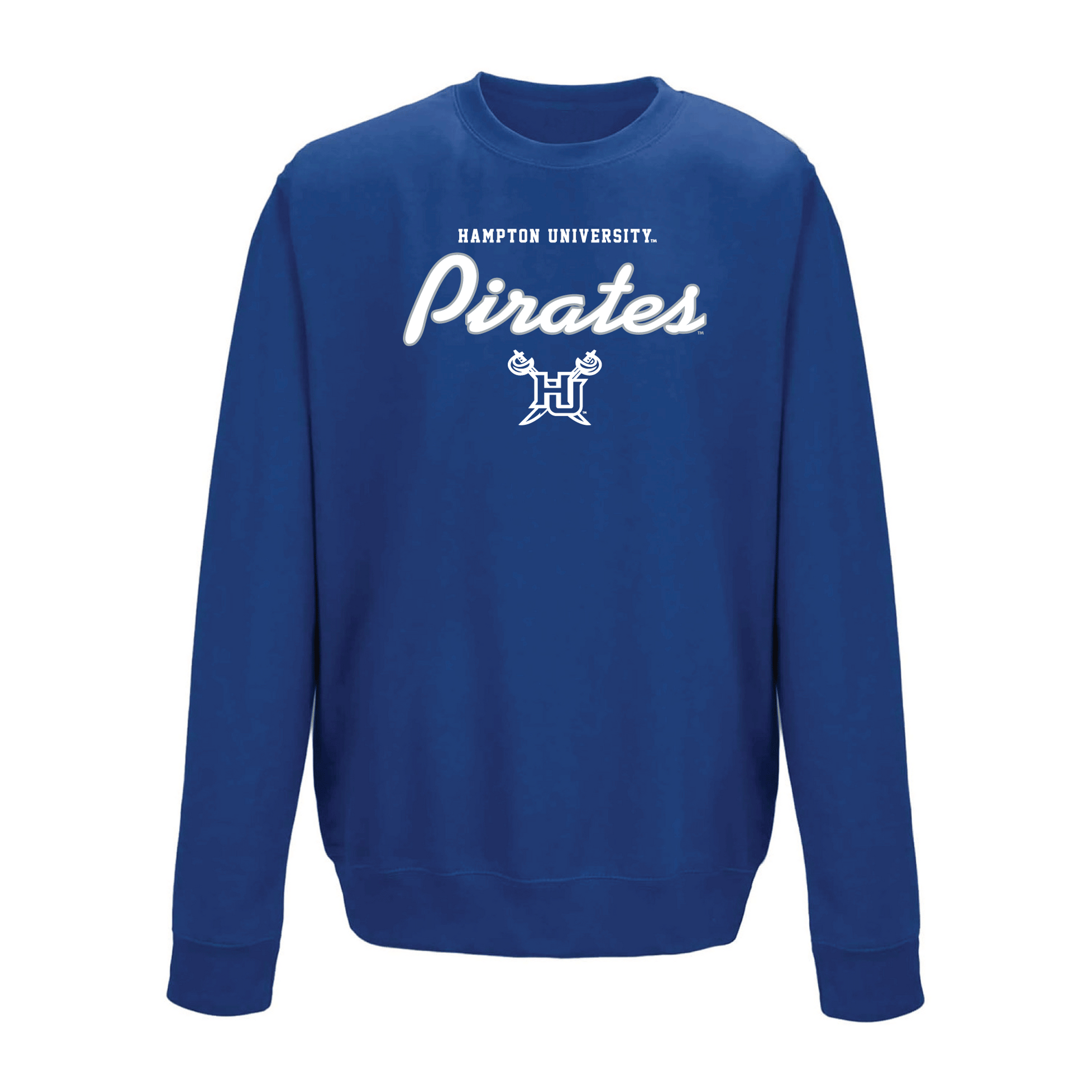 Hampton University Pirates Machine Script Crewneck Sweatshirt