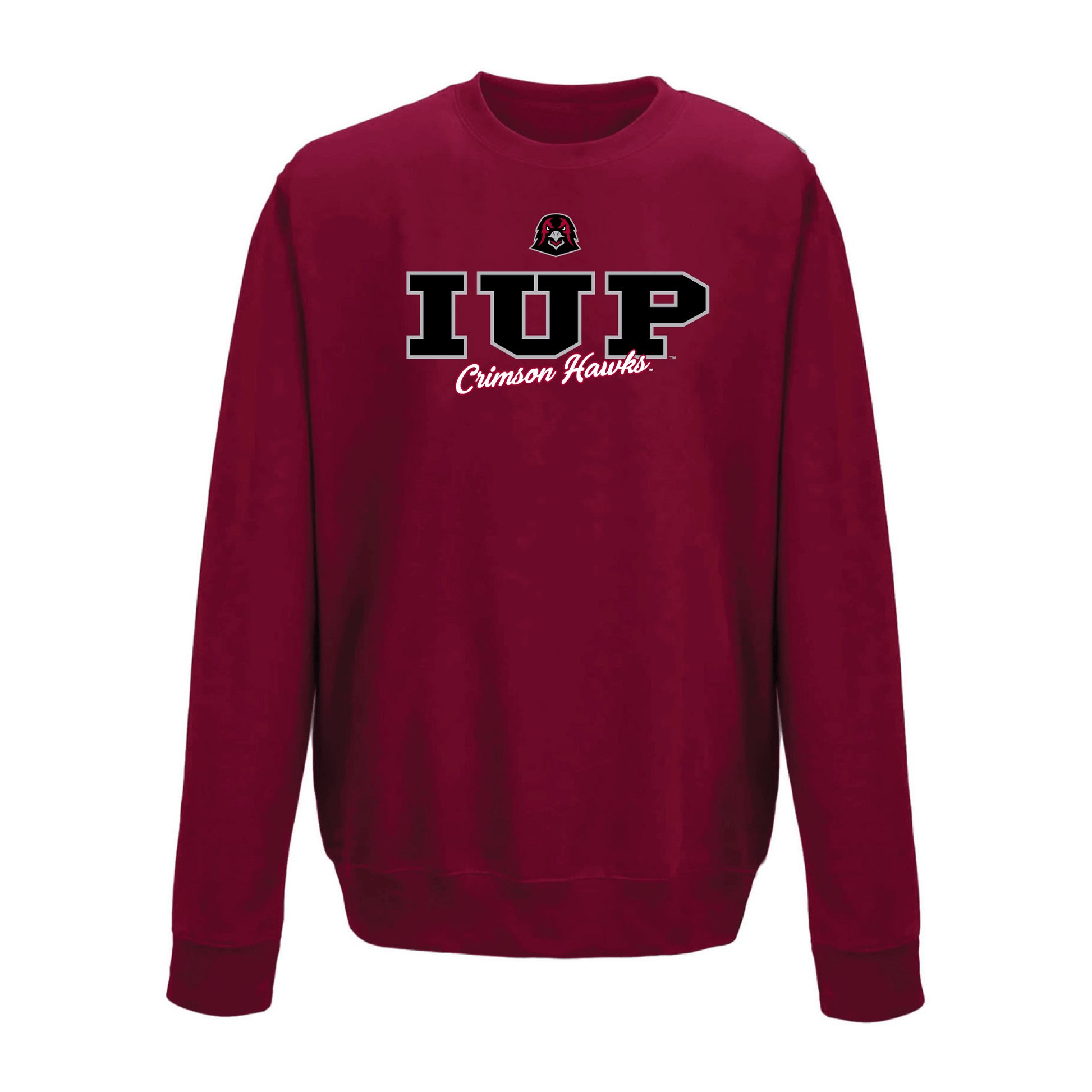 Indiana University of Pennsylvania Crimson Hawks Campus Script Crewneck Sweatshirt