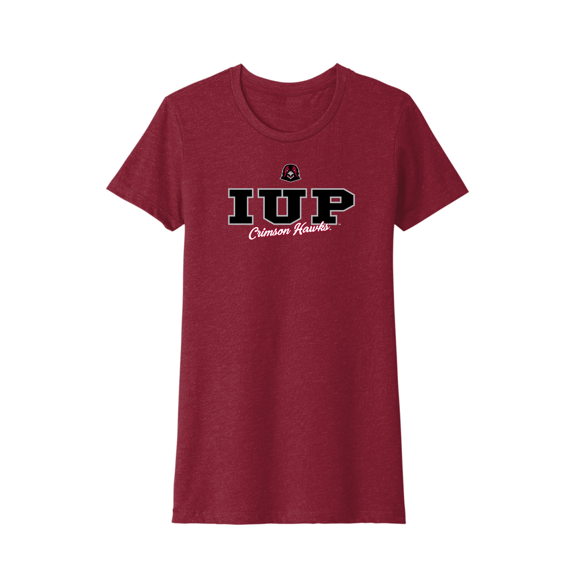 Indiana University of Pennsylvania Crimson Hawks Campus Script Womens T-Shirt