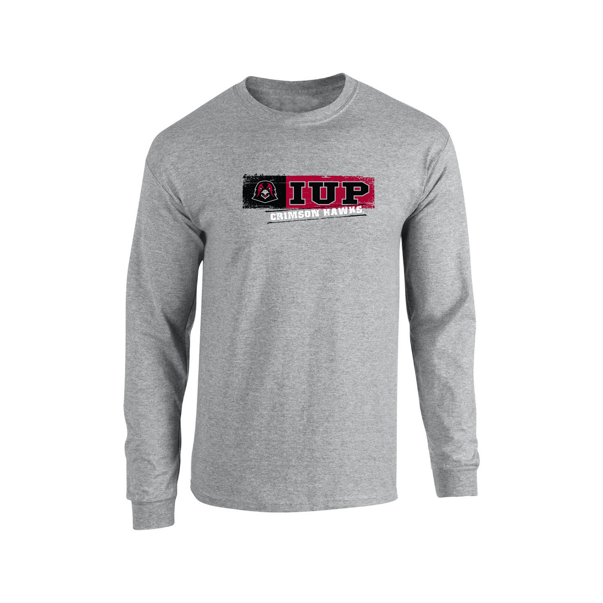 Indiana University of Pennsylvania Crimson Hawks Sticker Adult Long Sleeve T-Shirt