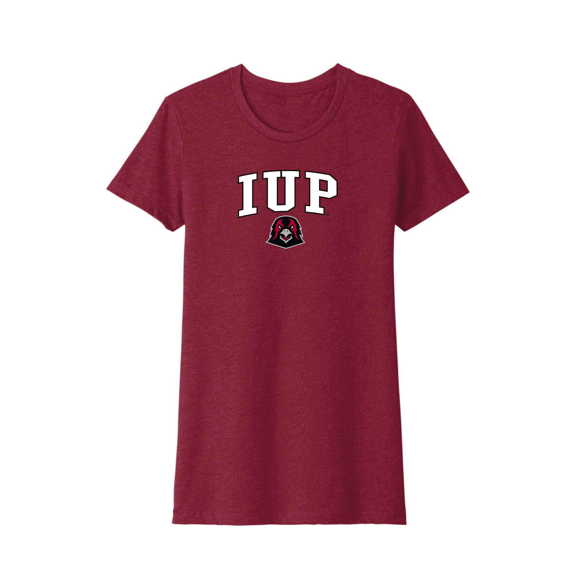 Indiana University of Pennsylvania Crimson Hawks Jumbo Arch Womens T-Shirt