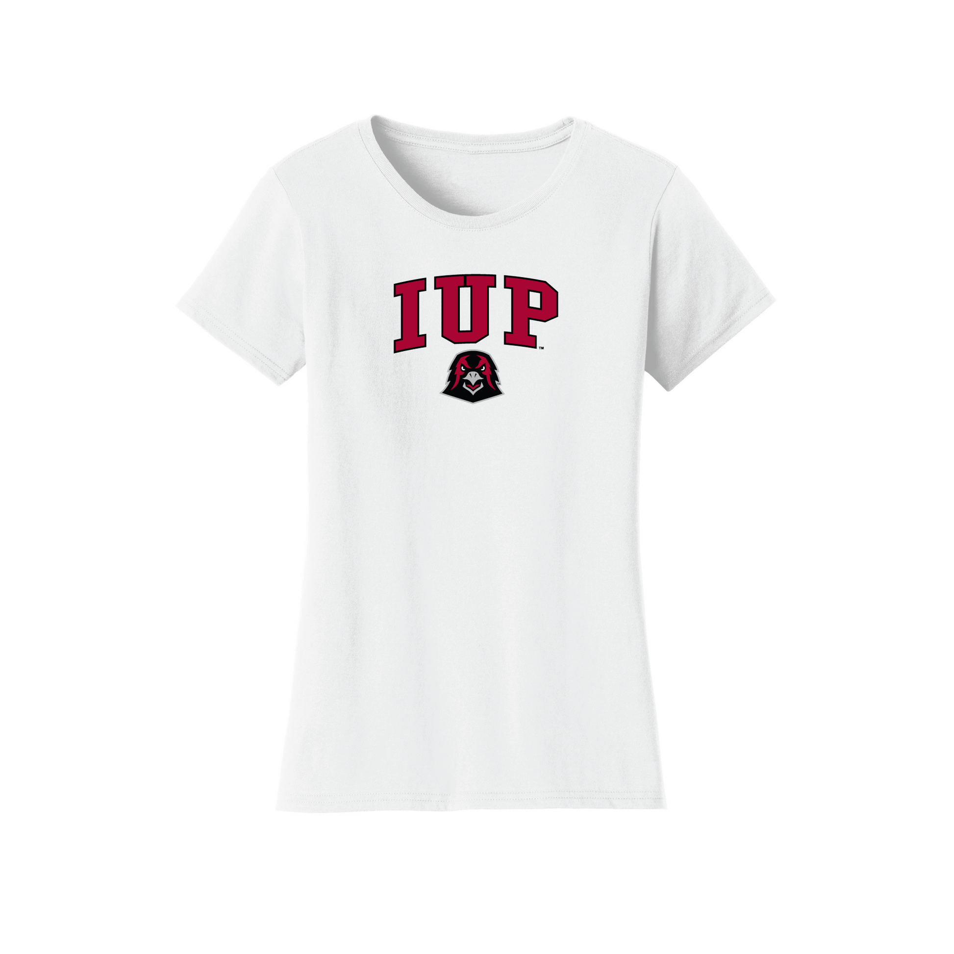 Indiana University of Pennsylvania Crimson Hawks Jumbo Arch Womens T-Shirt