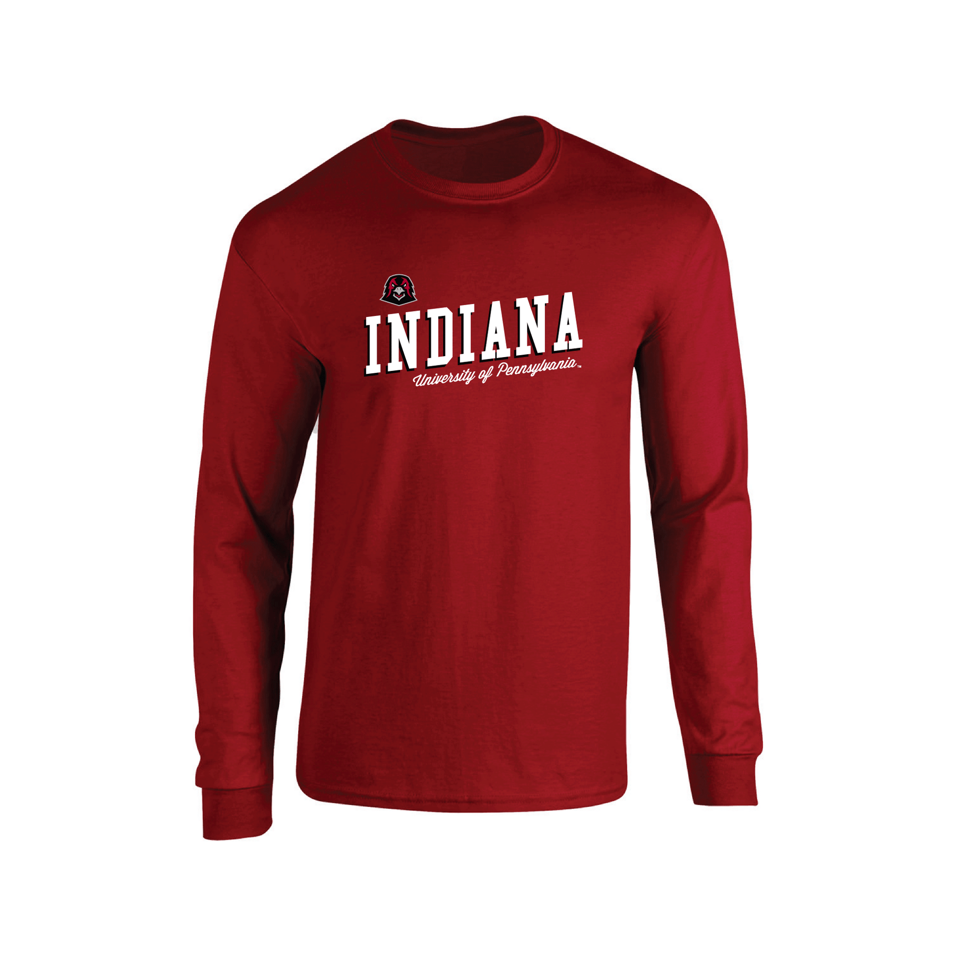 Indiana University of Pennsylvania Crimson Hawks Uphill Victory Adult Long Sleeve T-Shirt