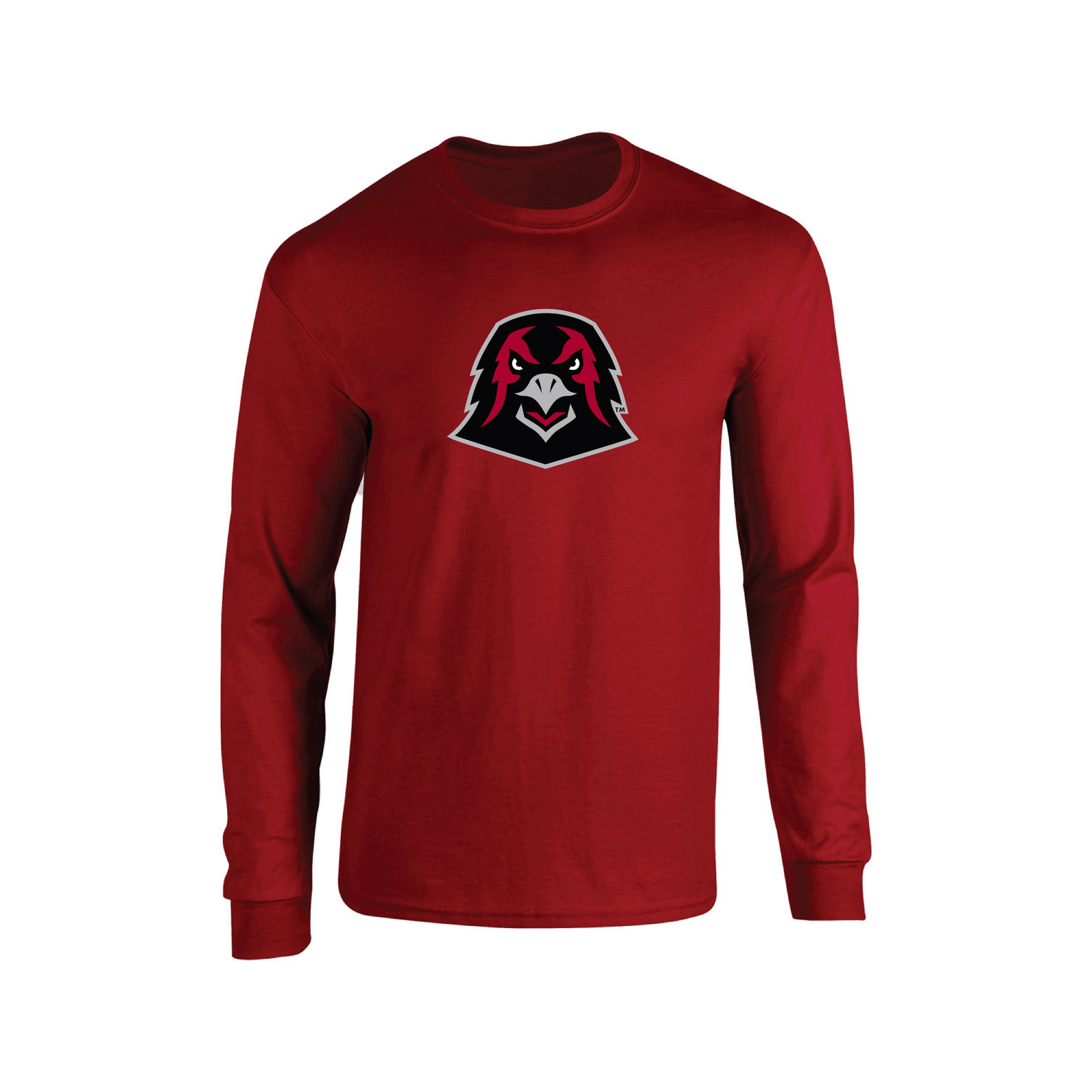 Indiana University of Pennsylvania Crimson Hawks Jumbo Logo Adult Long Sleeve T-Shirt