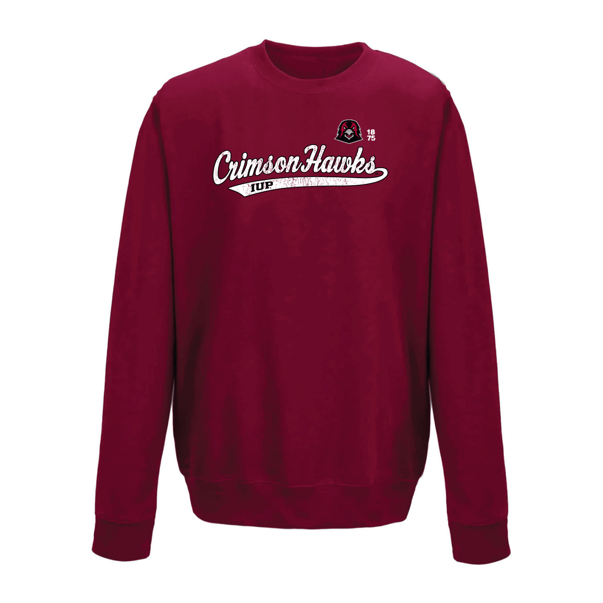 Indiana University of Pennsylvania Crimson Hawks Old School Crewneck Sweatshirt