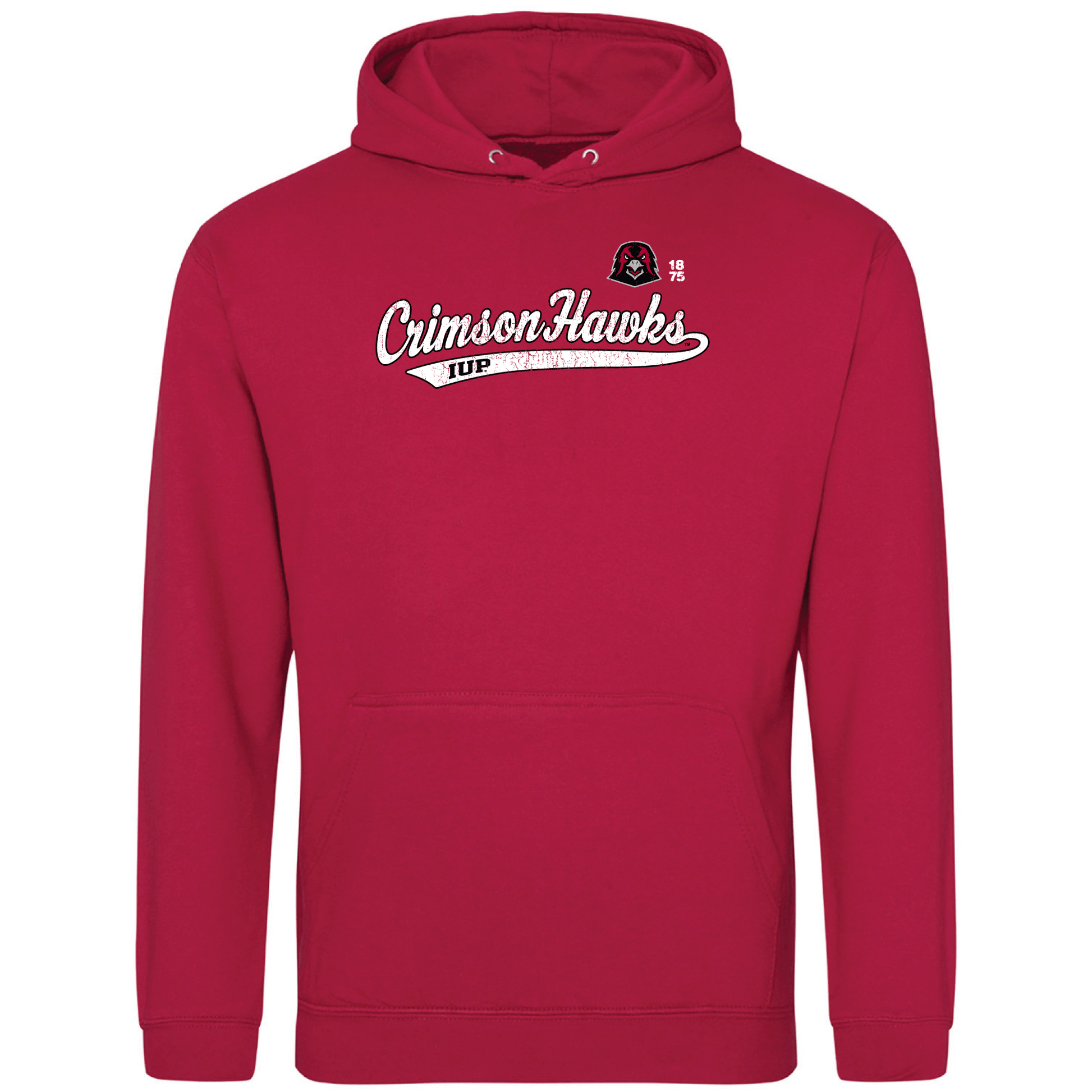 Indiana University of Pennsylvania Crimson Hawks Old School Hooded Sweatshirt