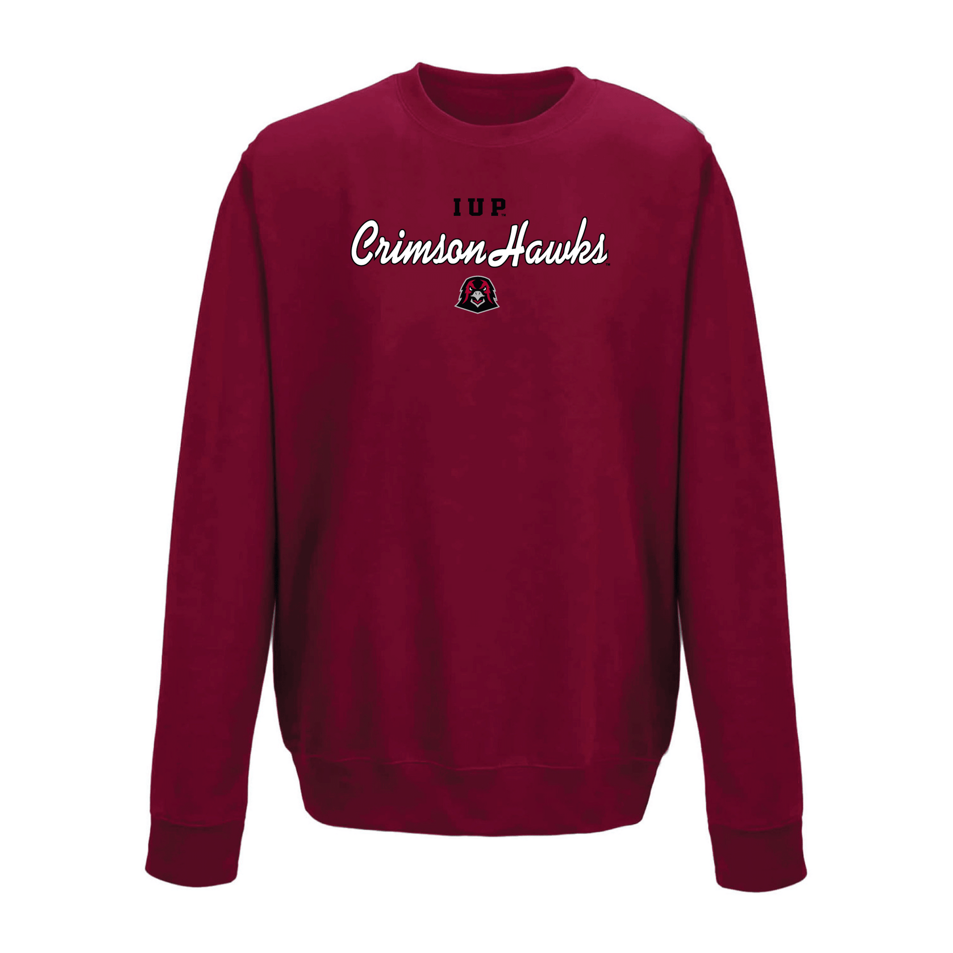 Indiana University of Pennsylvania Crimson Hawks Machine Script Crewneck Sweatshirt