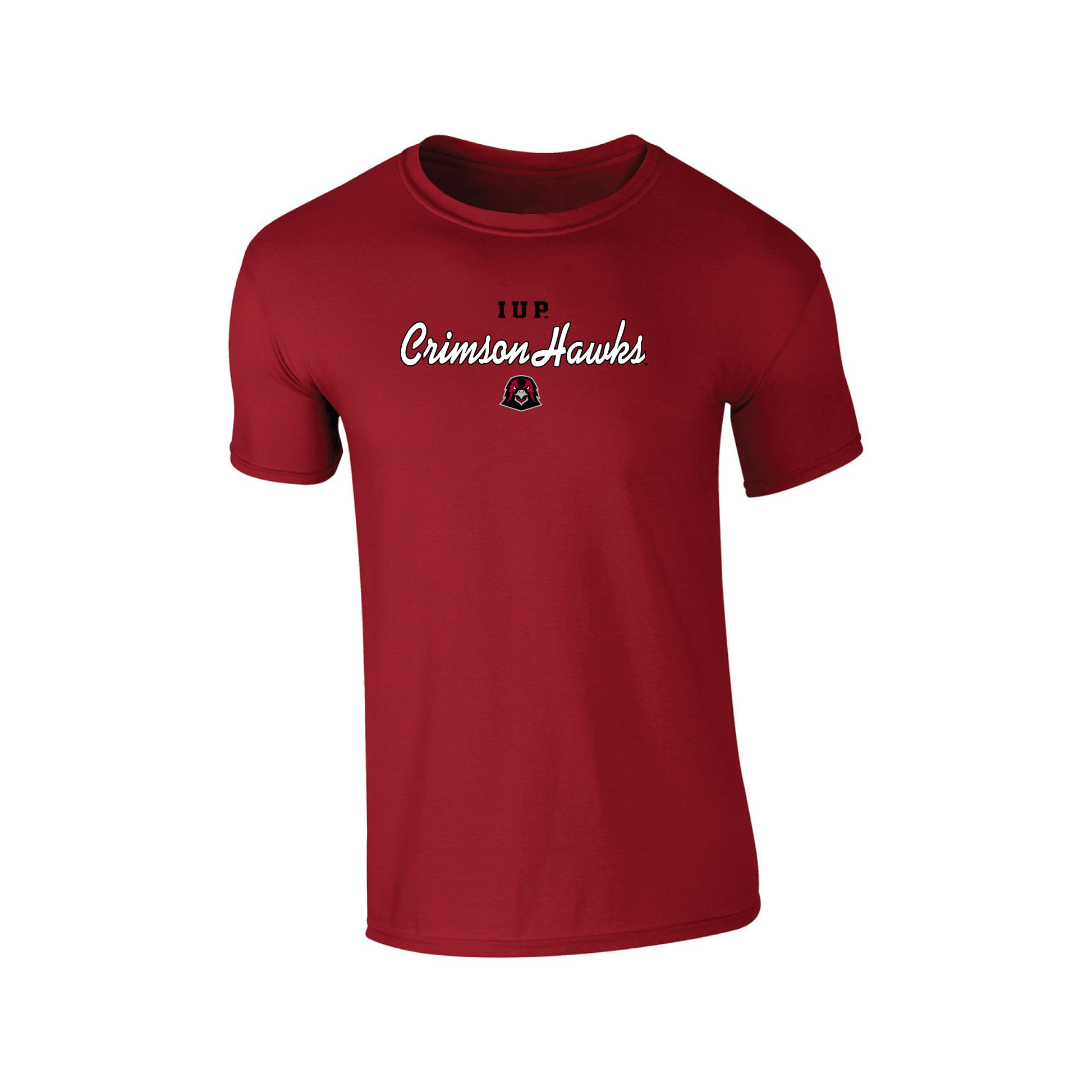 Indiana University of Pennsylvania Crimson Hawks Machine Script Adult T-Shirt