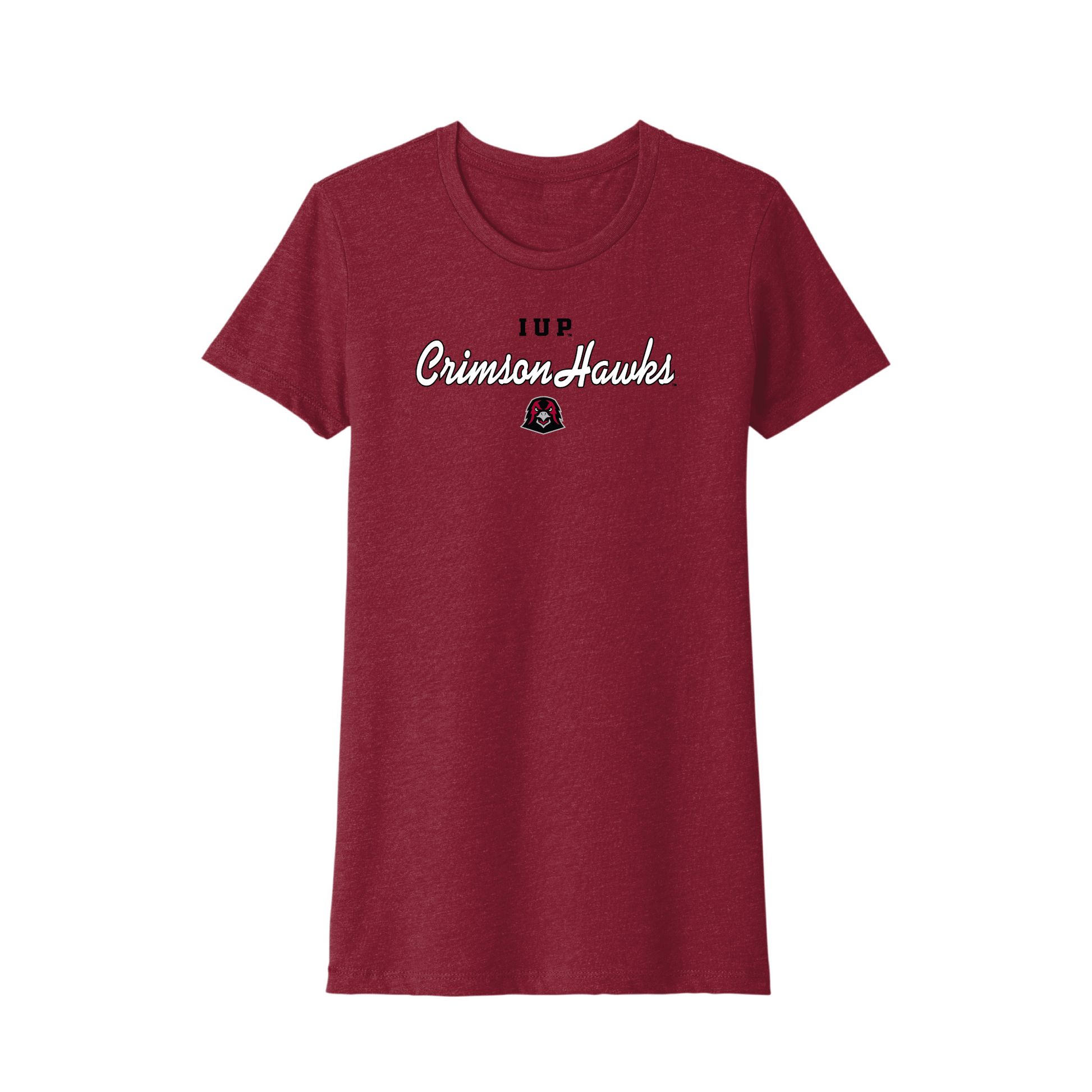 Indiana University of Pennsylvania Crimson Hawks Machine Script Womens T-Shirt