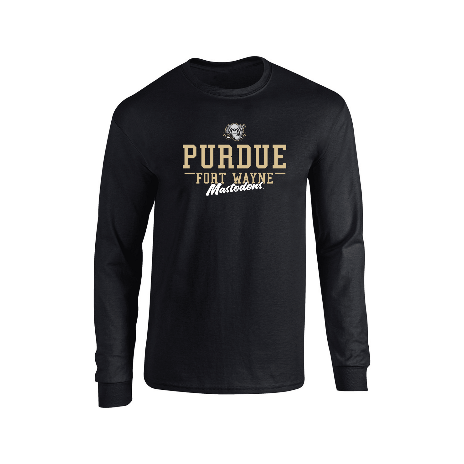 Purdue University Fort Wayne Mastodons Campus Script Adult Long Sleeve T-Shirt