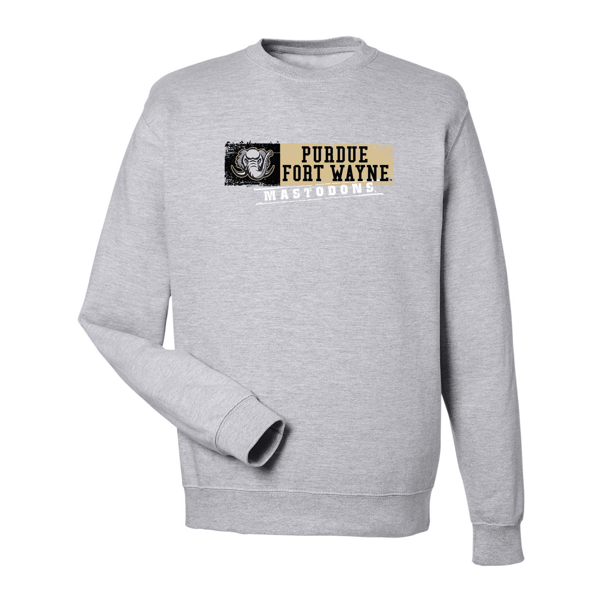 Purdue University Fort Wayne Mastodons Sticker Crewneck Sweatshirt