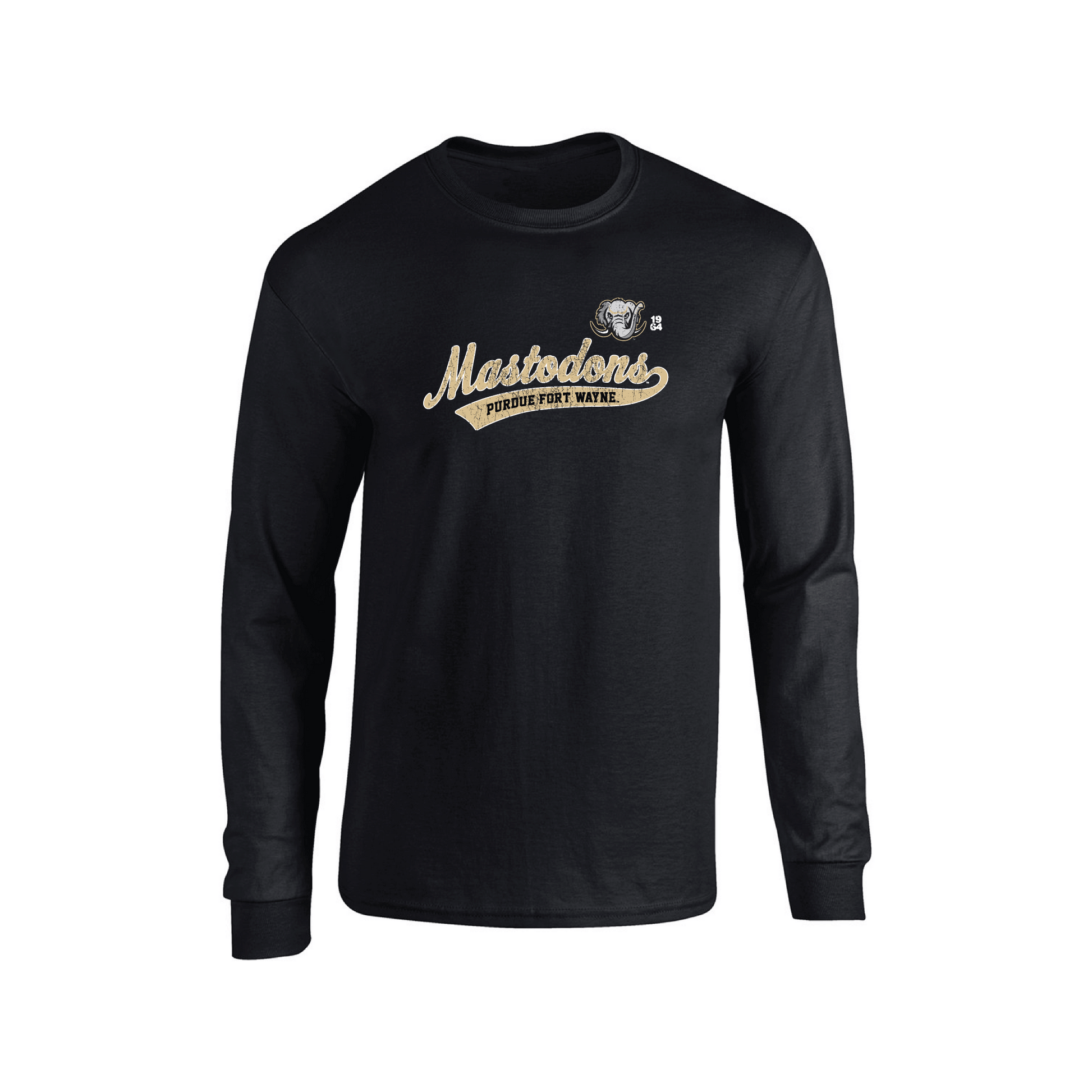 Purdue University Fort Wayne Mastodons Old School Adult Long Sleeve T-Shirt