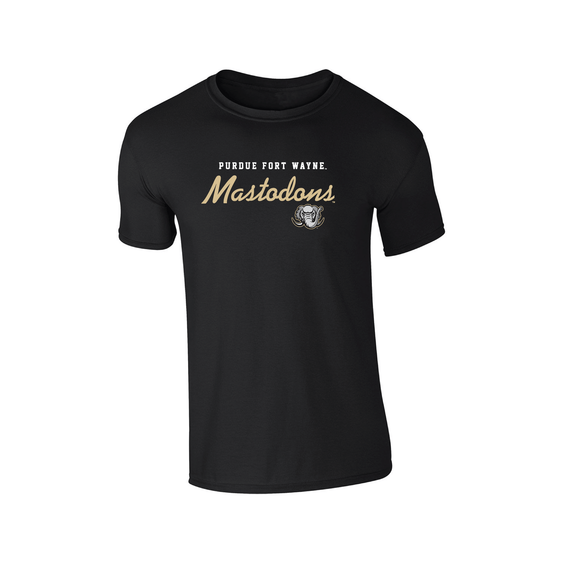 Purdue University Fort Wayne Mastodons Machine Script Adult T-Shirt
