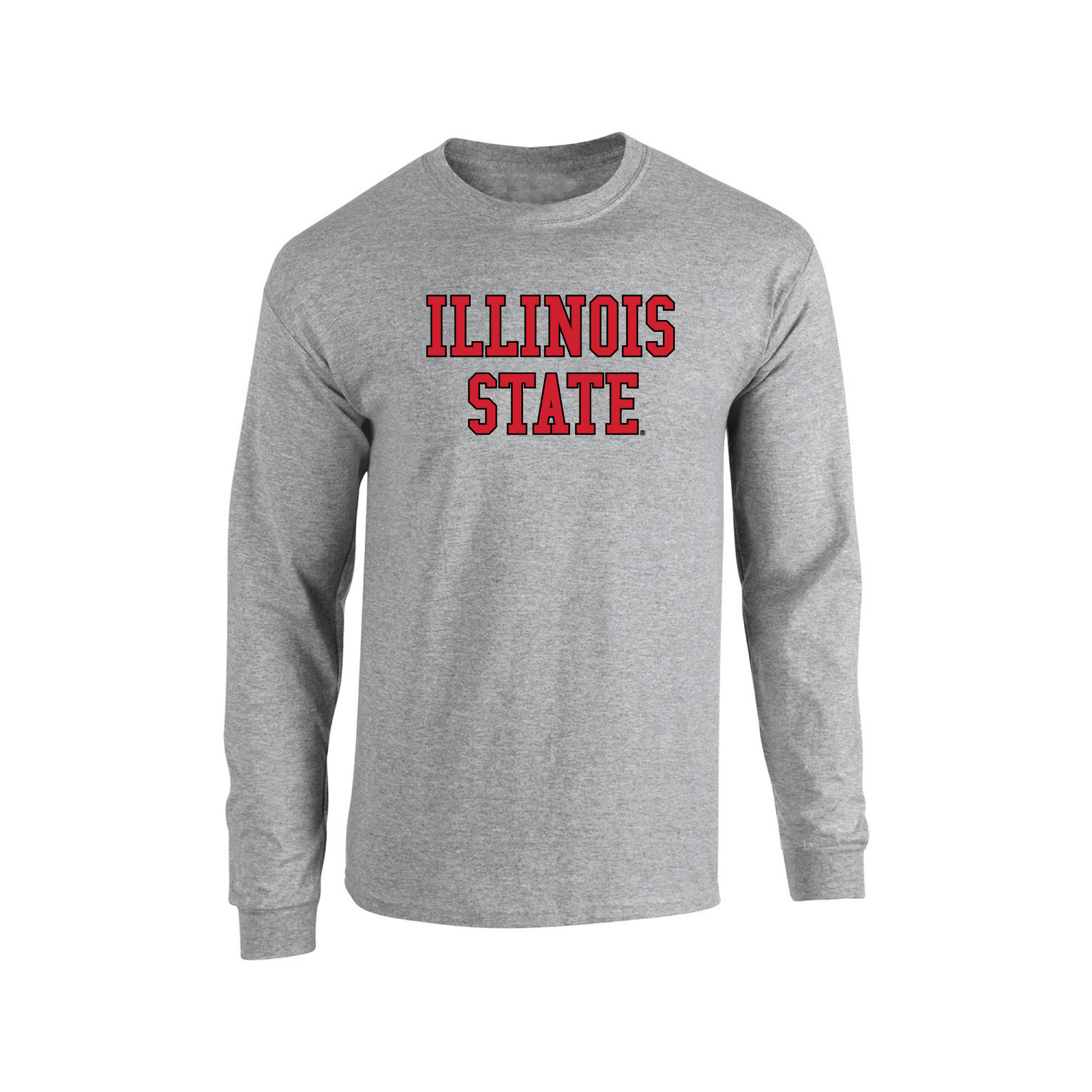 Illinois State University Redbirds Block Adult Long Sleeve T-Shirt