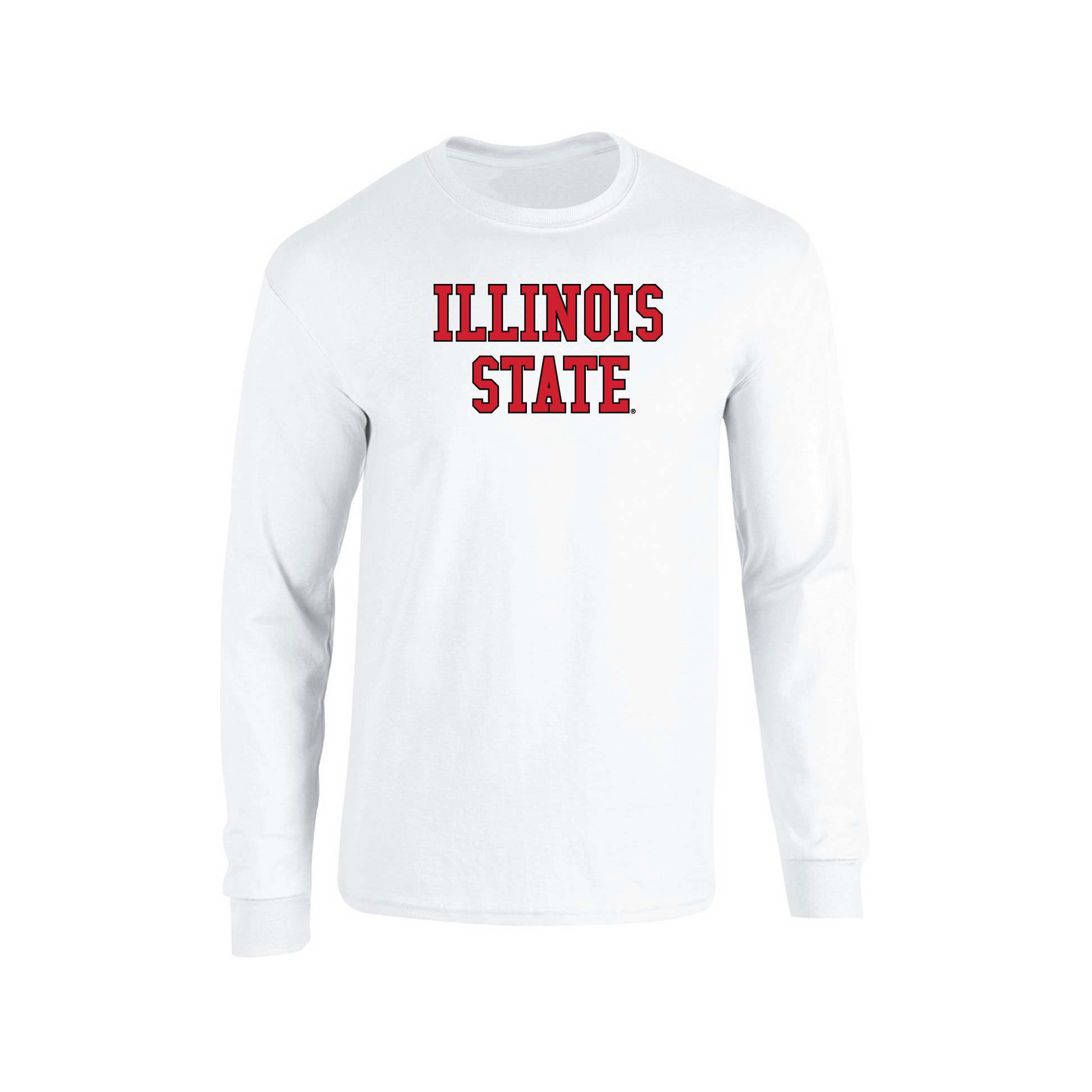Illinois State University Redbirds Block Adult Long Sleeve T-Shirt