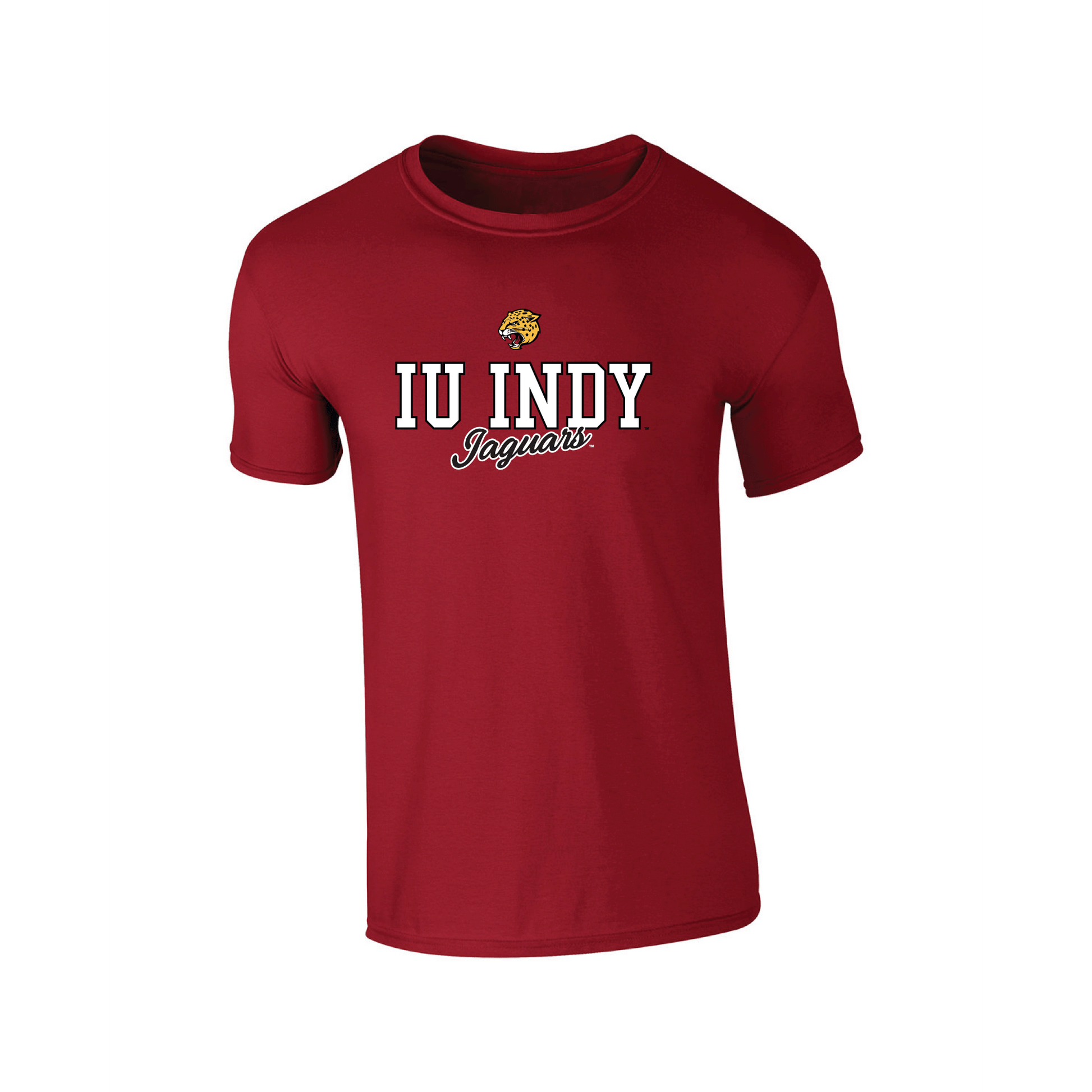 Indiana University Indianapolis Jaguars Campus Script Adult T-Shirt