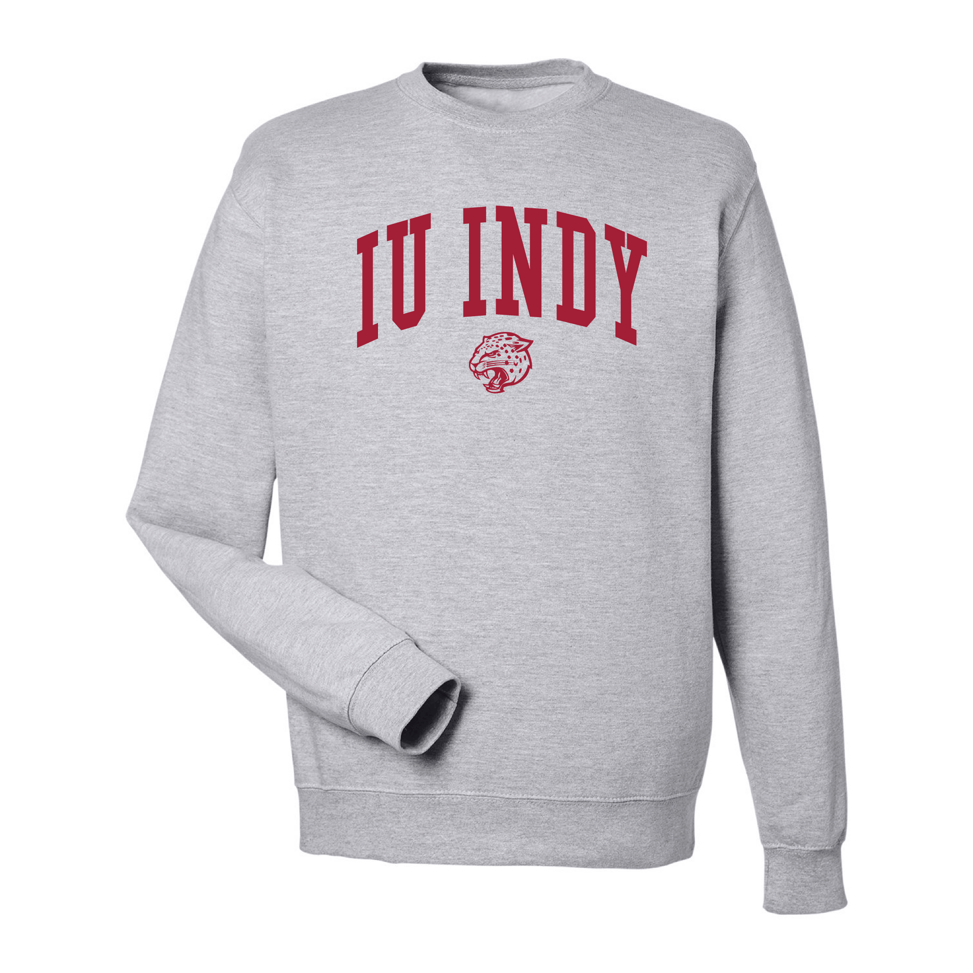 Indiana University Indianapolis Jaguars Jumbo Arch Crewneck Sweatshirt