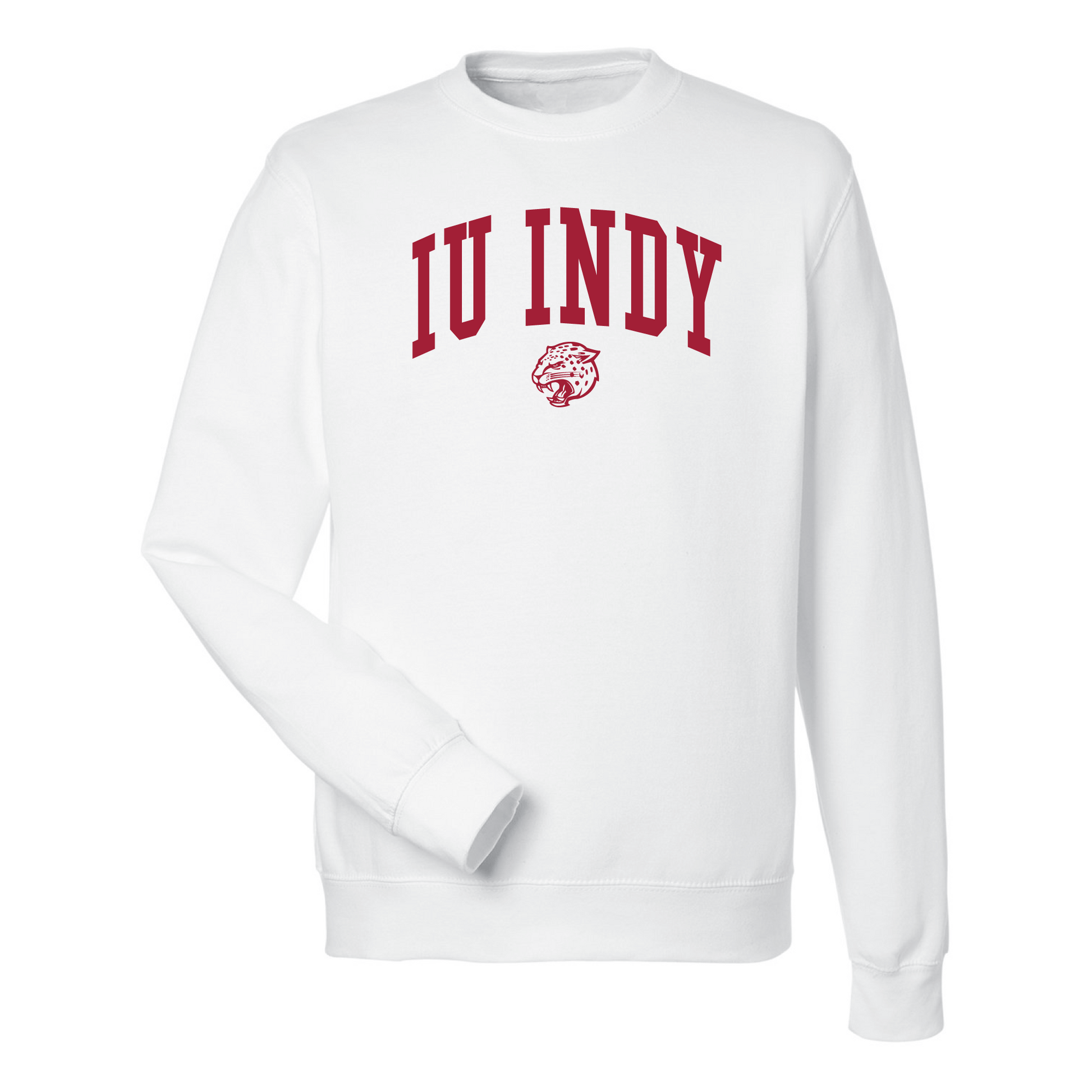 Indiana University Indianapolis Jaguars Jumbo Arch Crewneck Sweatshirt