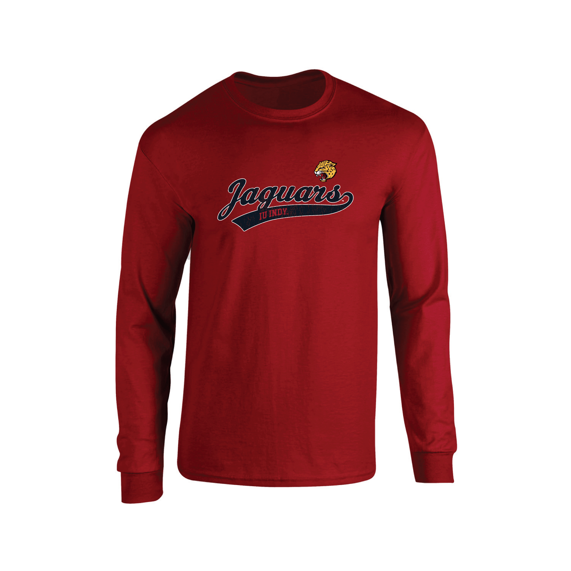 Indiana University Indianapolis Jaguars Old School Adult Long Sleeve T-Shirt