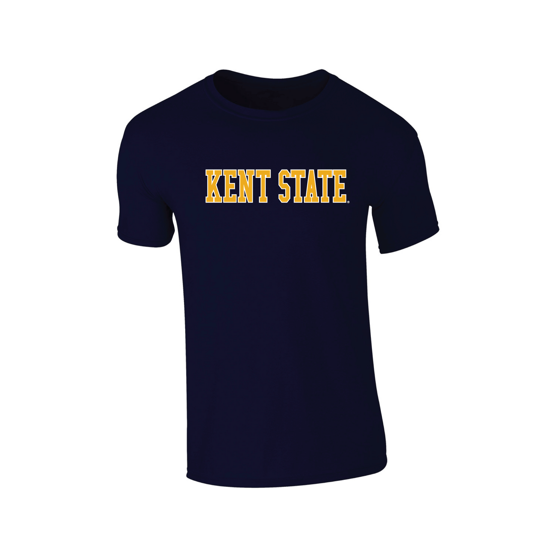 Kent State University Golden Flashes Block Adult T-Shirt