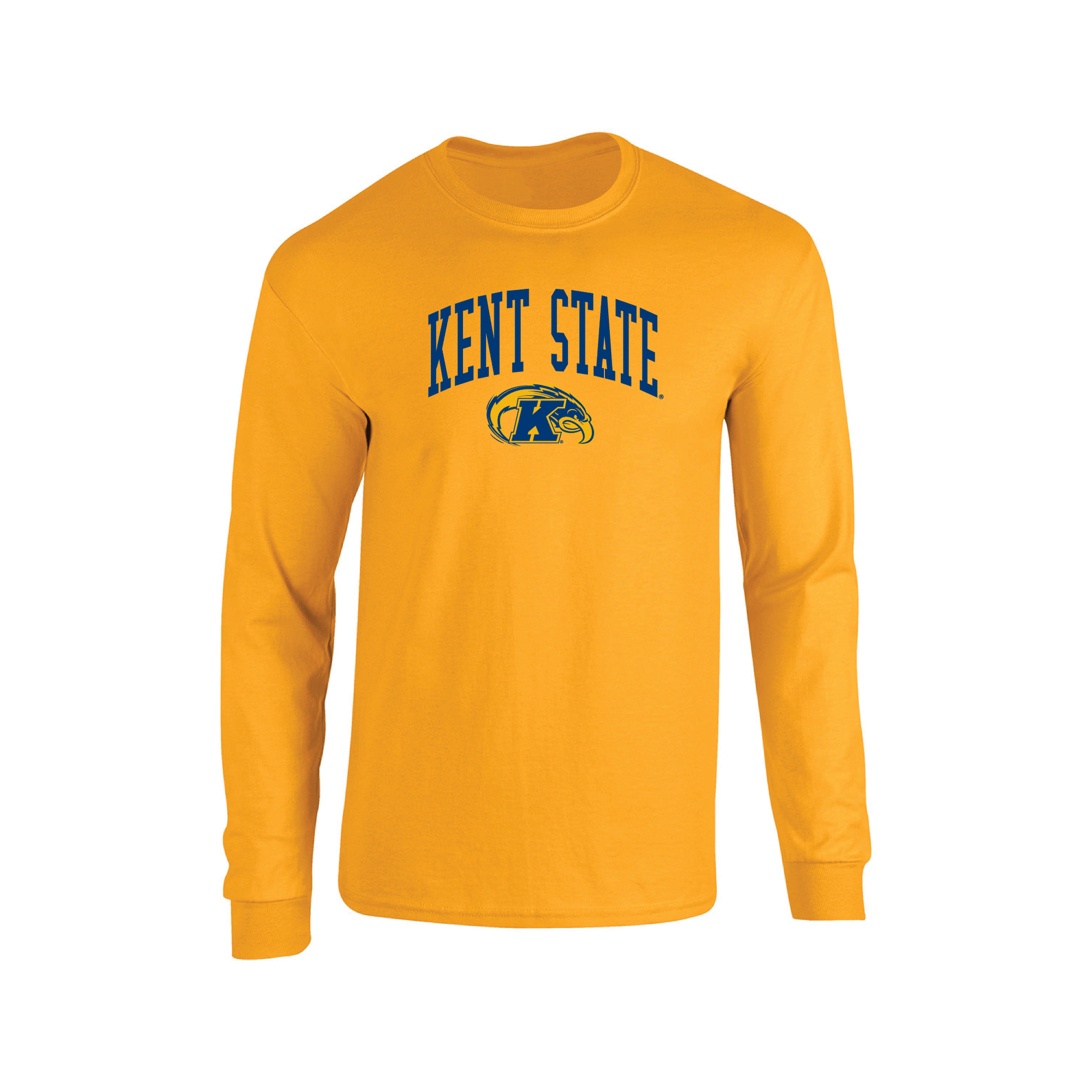Kent State University Golden Flashes Jumbo Arch Adult Long Sleeve T-Shirt