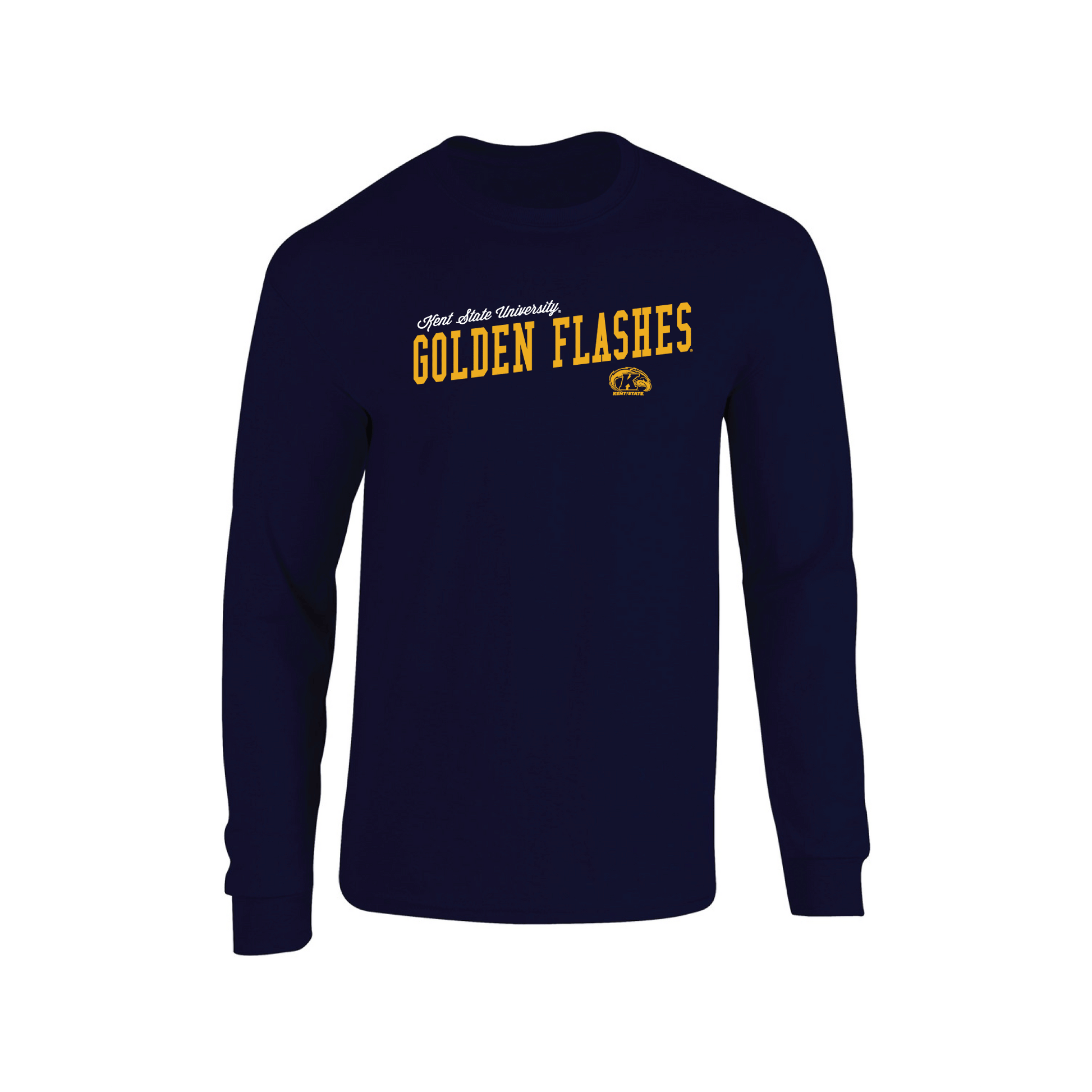 Kent State University Golden Flashes Uphill Victory Adult Long Sleeve T-Shirt