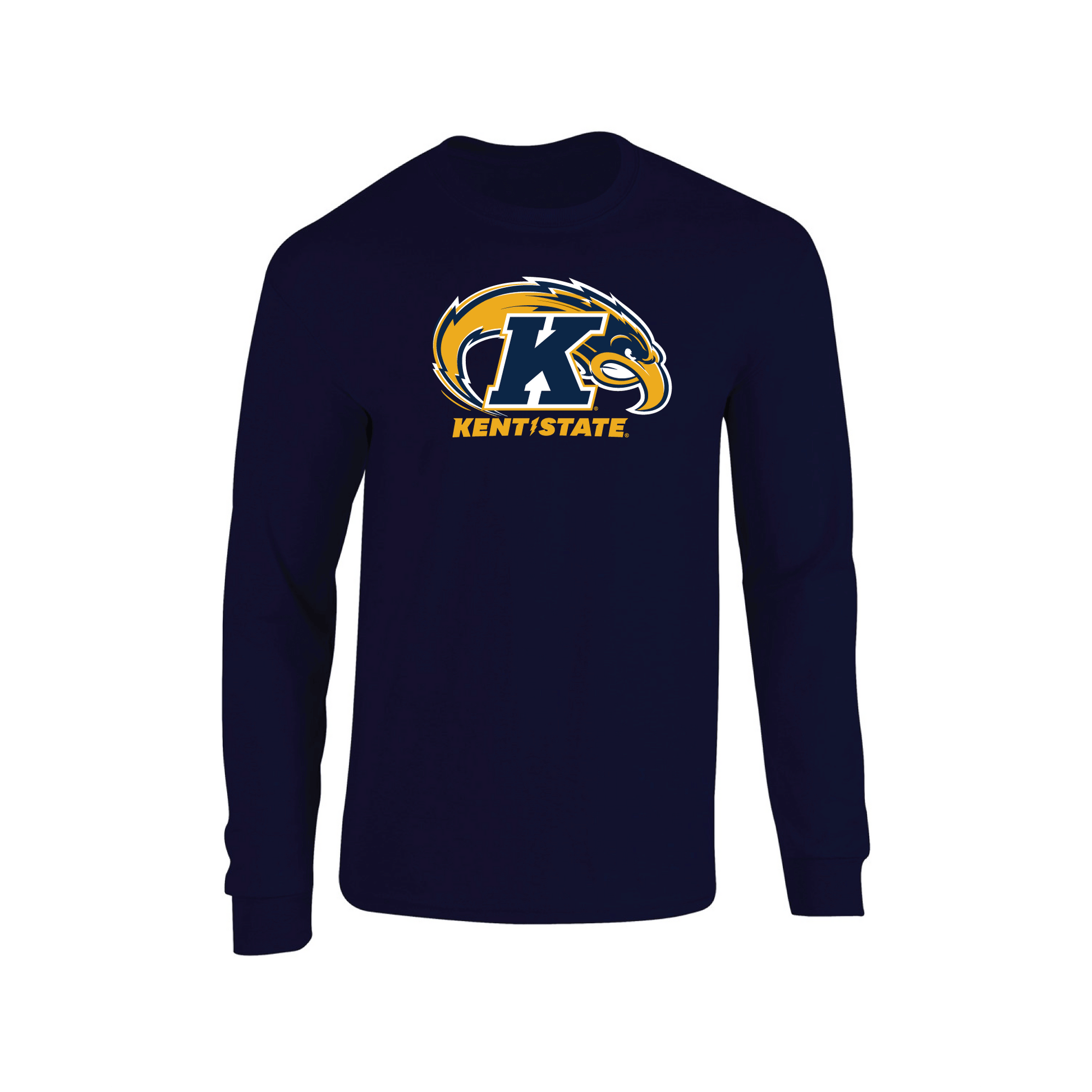 Kent State University Golden Flashes Jumbo Logo Adult Long Sleeve T-Shirt