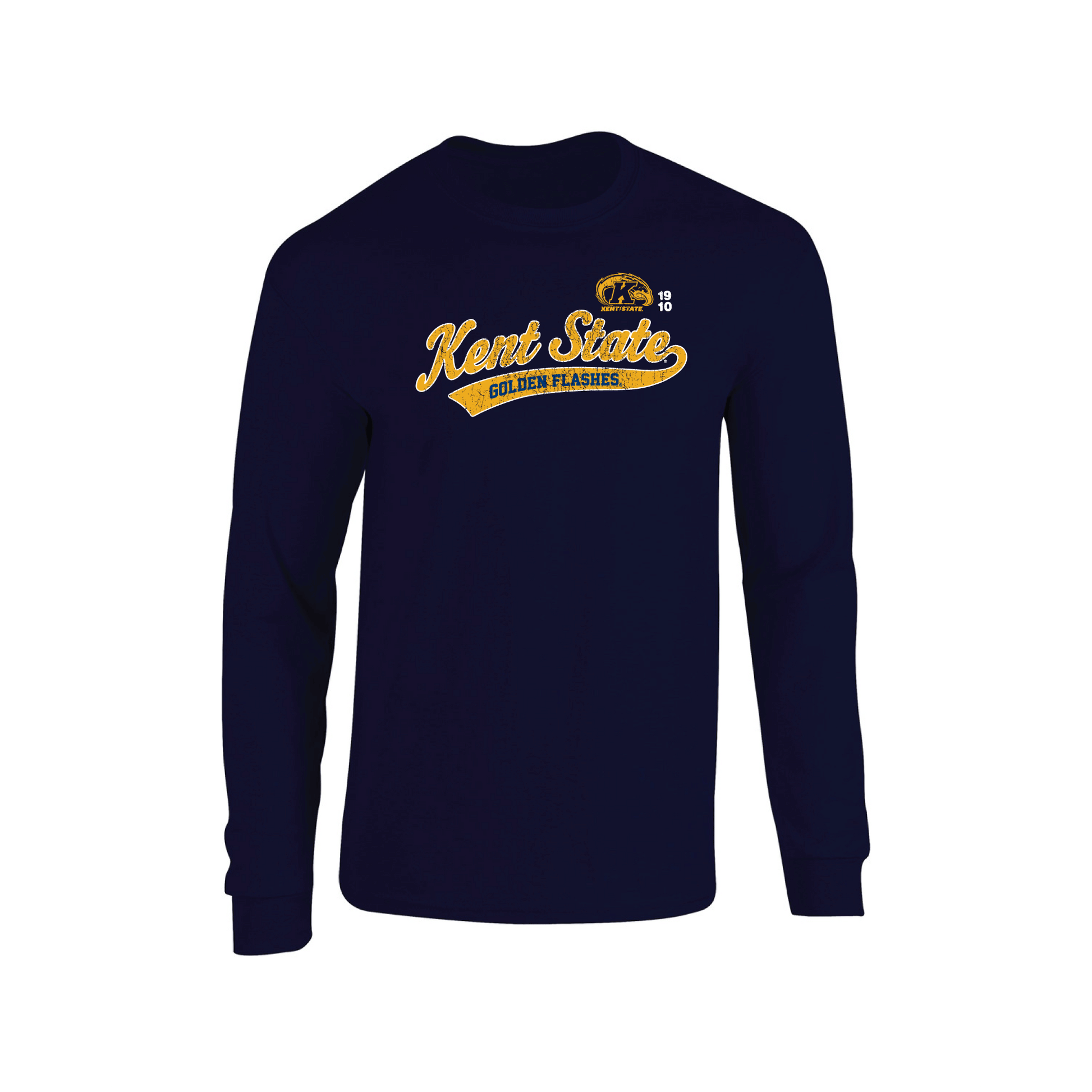 Kent State University Golden Flashes Old School Adult Long Sleeve T-Shirt