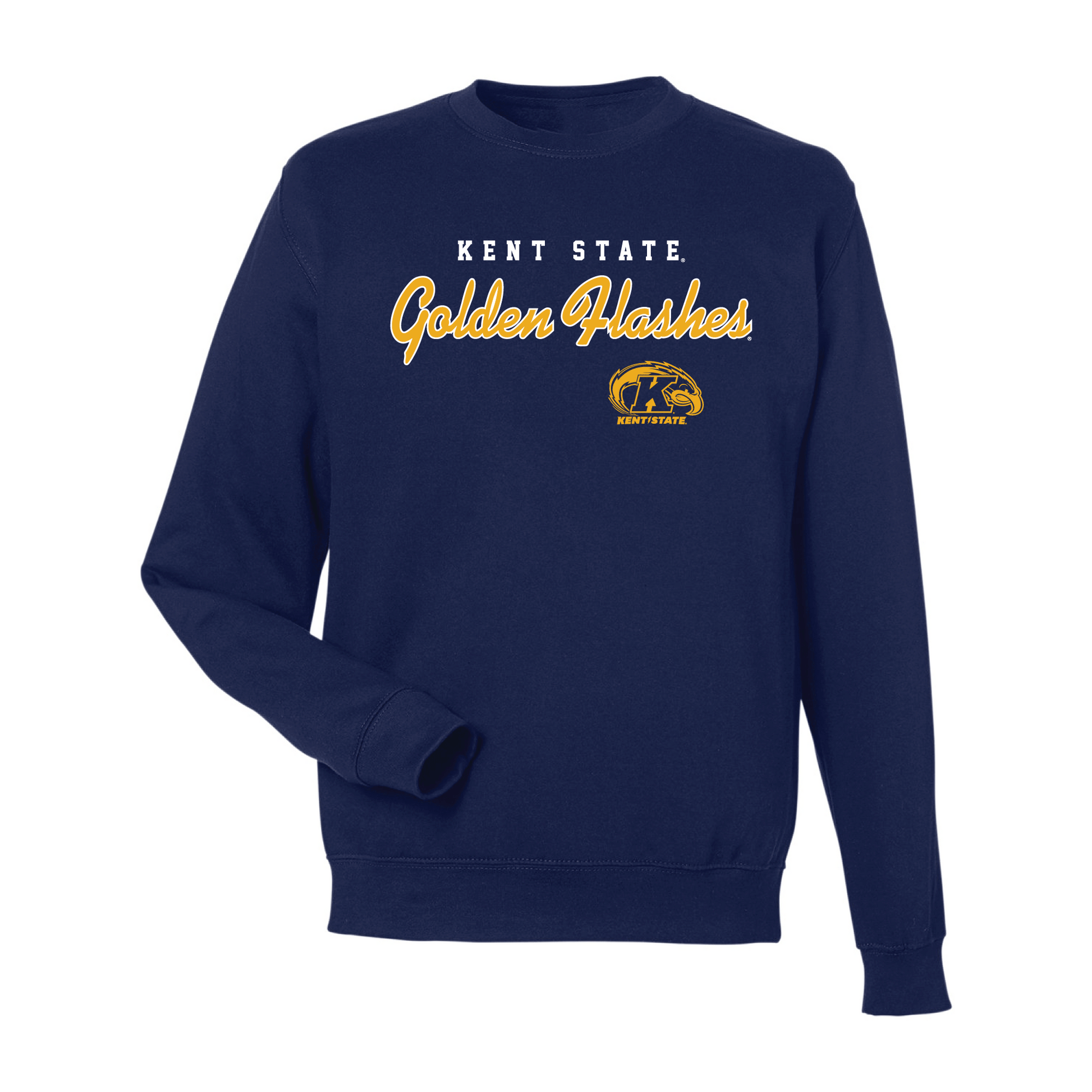 Kent State University Golden Flashes Machine Script Crewneck Sweatshirt